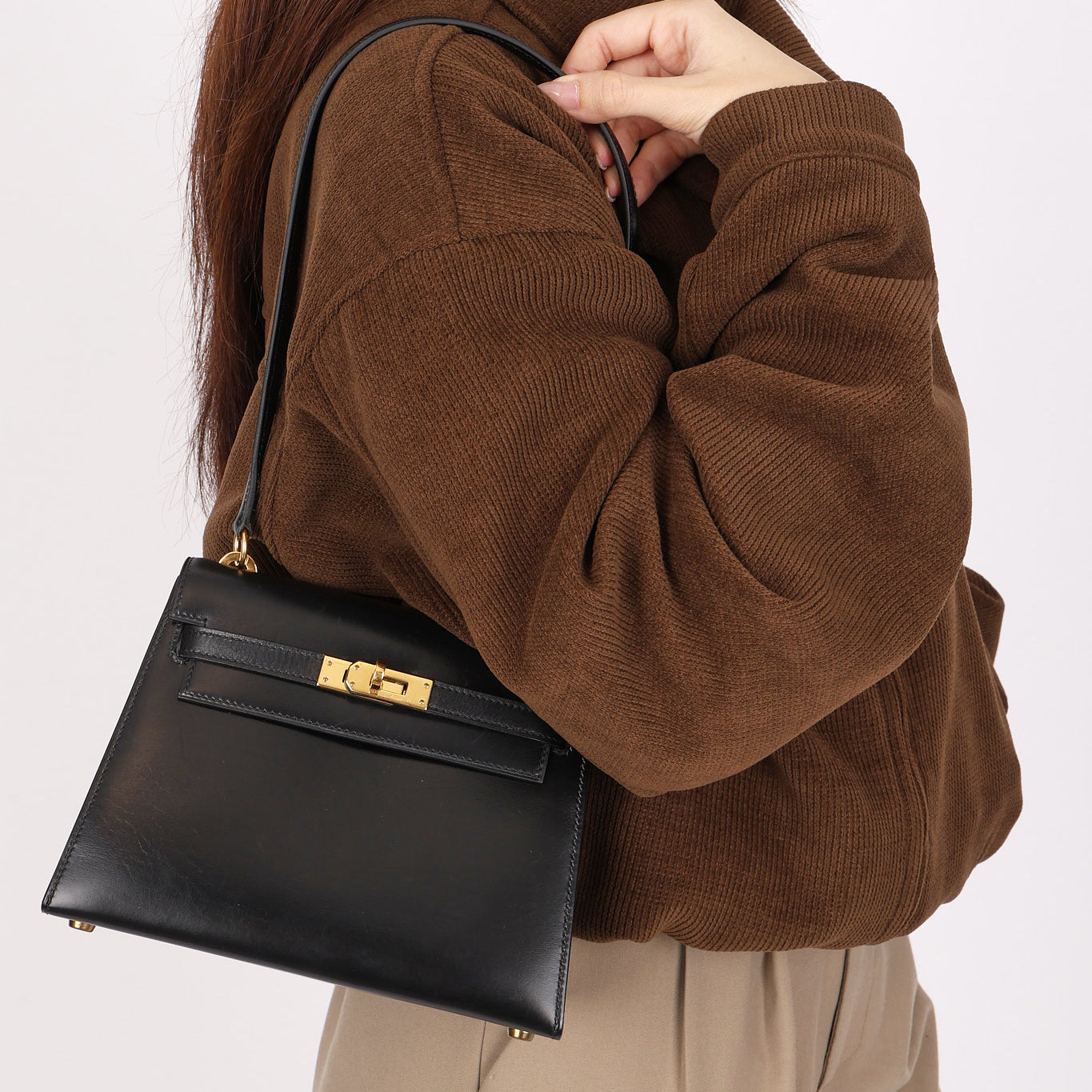 Hermès Mini Kelly 20 Noir Box 1989 GHW