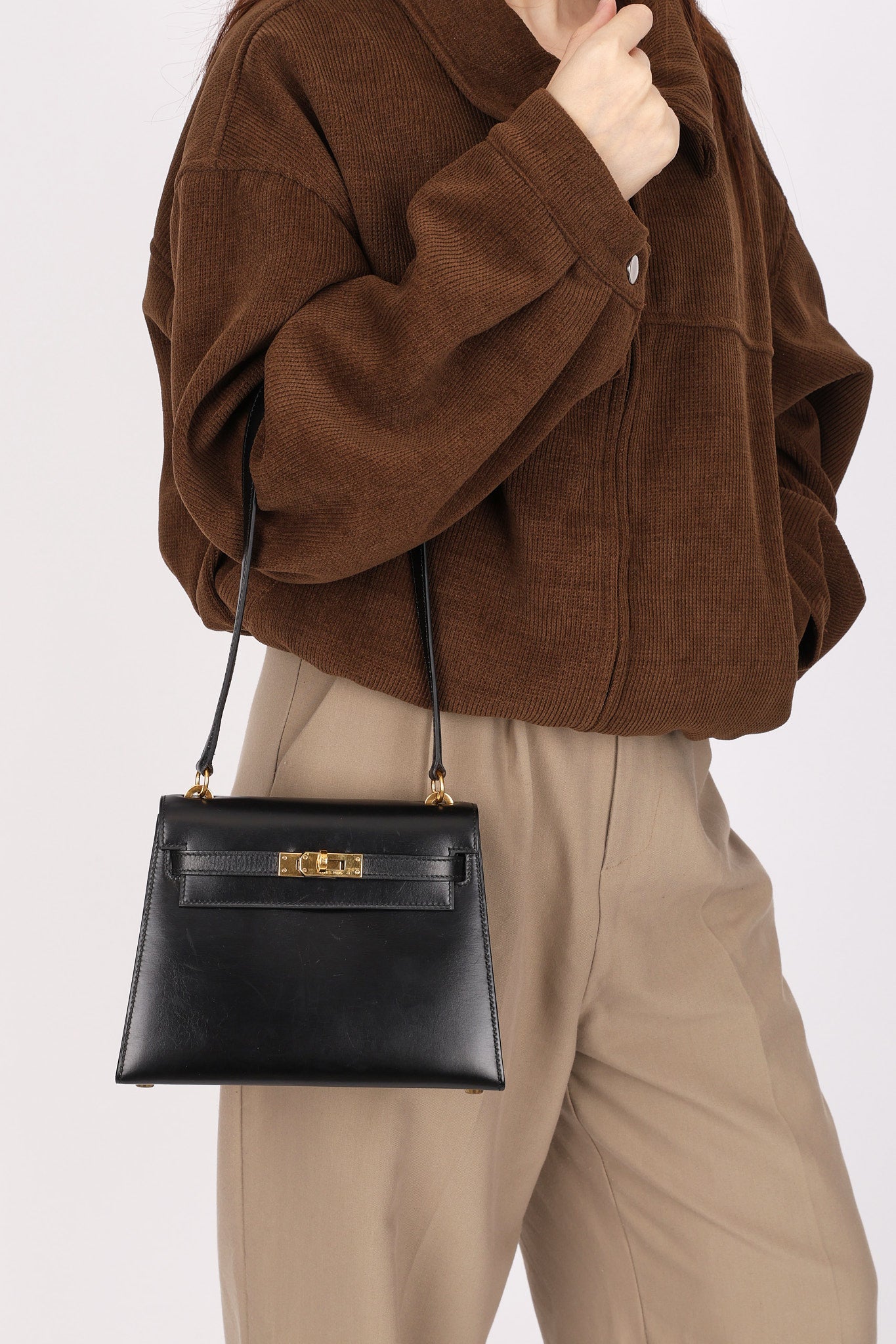 Hermès Mini Kelly 20 Noir Box 1989 GHW