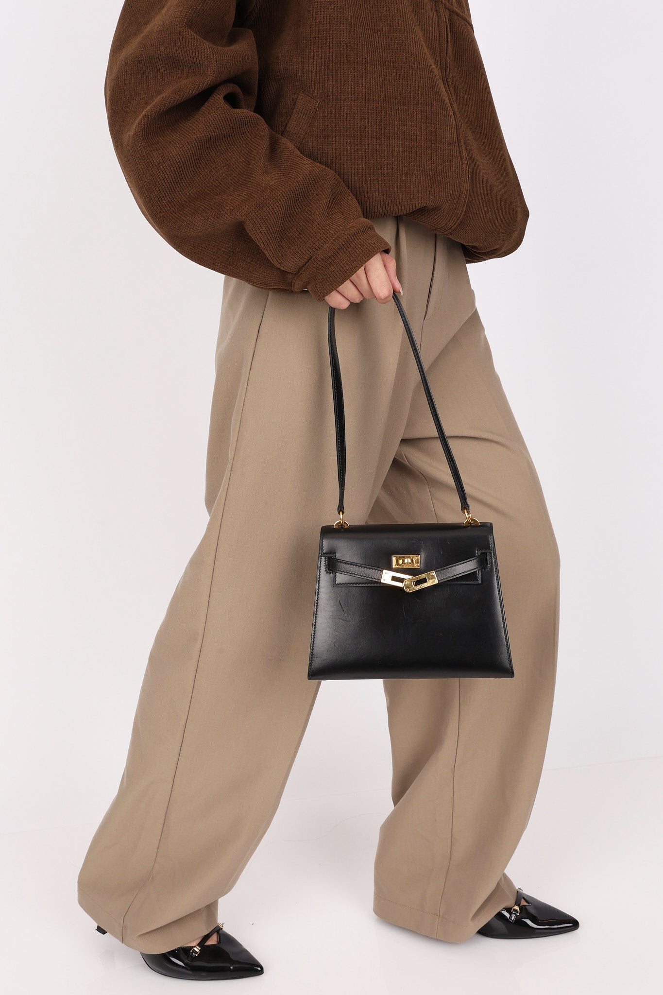 Hermès Mini Kelly 20 Noir Box 1989 GHW