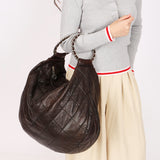 Chanel Coco Pleats Hobo Chocolate Brown Calfskin SHW