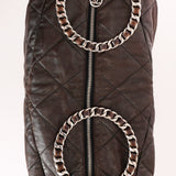 Chanel Chain Ring Coco Pleats Hobo Chocolate Brown Calfskin 1994 SHW