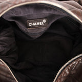 Chanel Chain Ring Coco Pleats Hobo Chocolate Brown Calfskin 1994 SHW