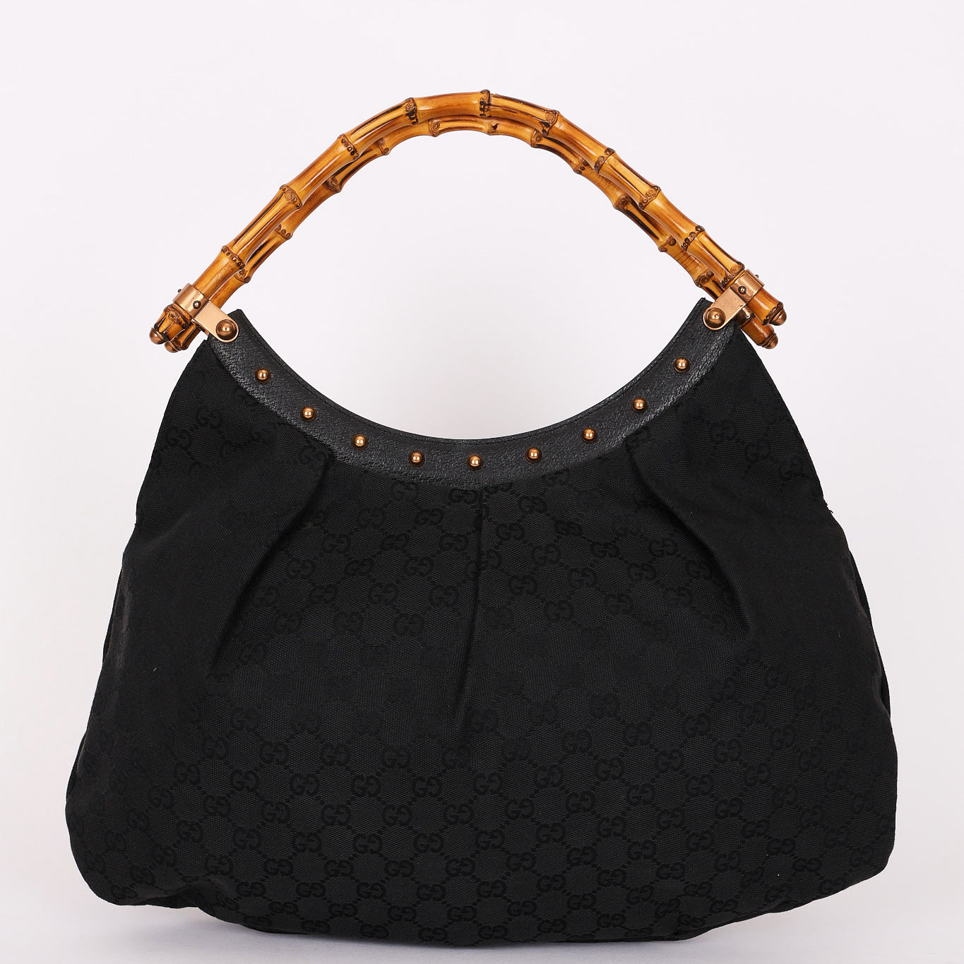 Gucci Bamboo Studded Hobo