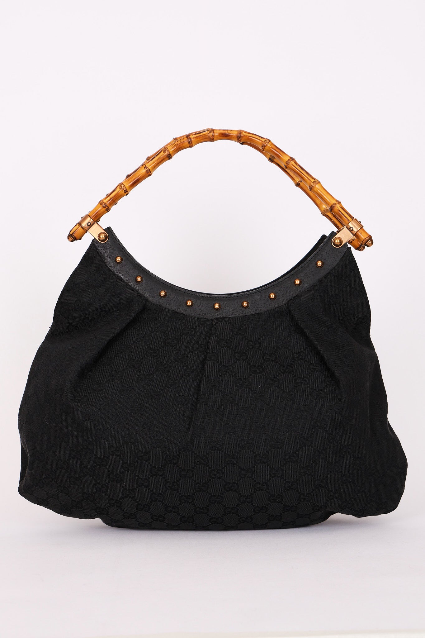 Gucci Bamboo Studded Hobo