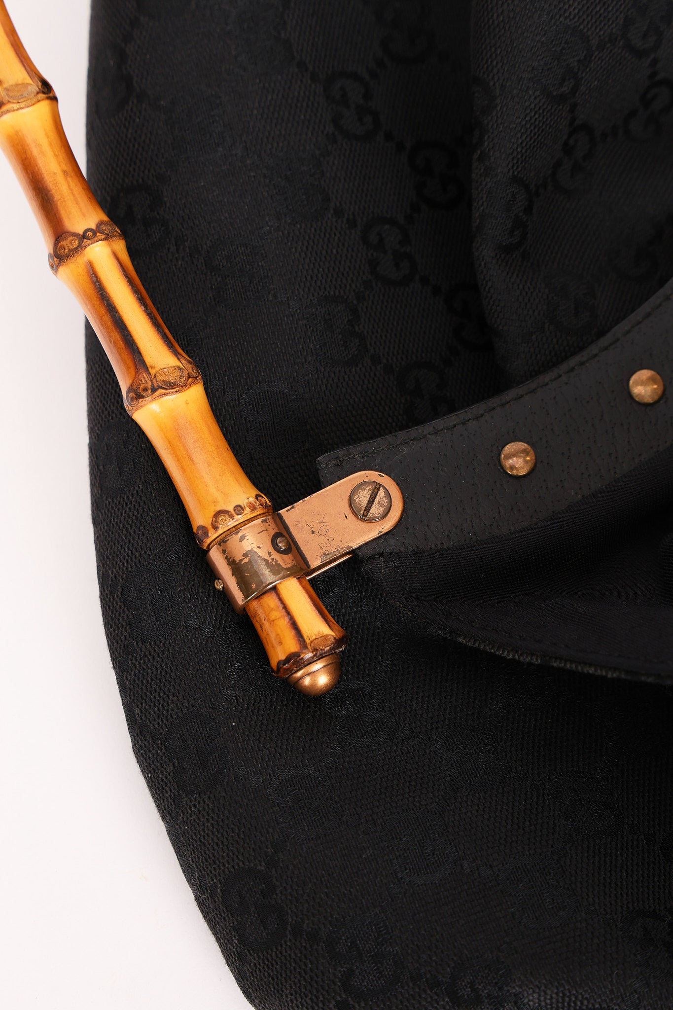 Gucci Bamboo Studded Hobo