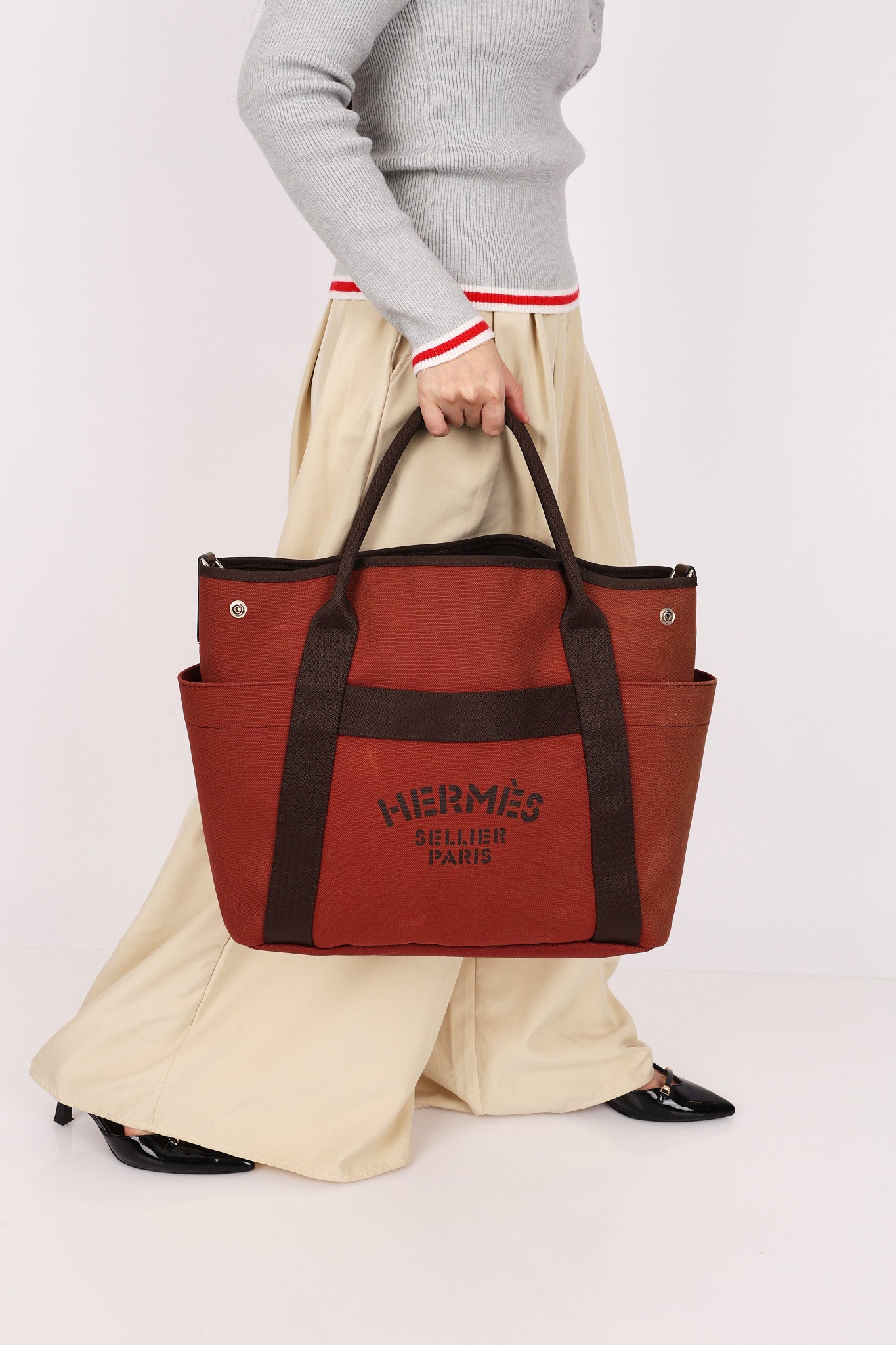 Hermès Sac De Pansage Groom (color) Toile PHW