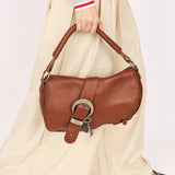 Christian Dior Whipstitch Gaucho Shoulder Bag