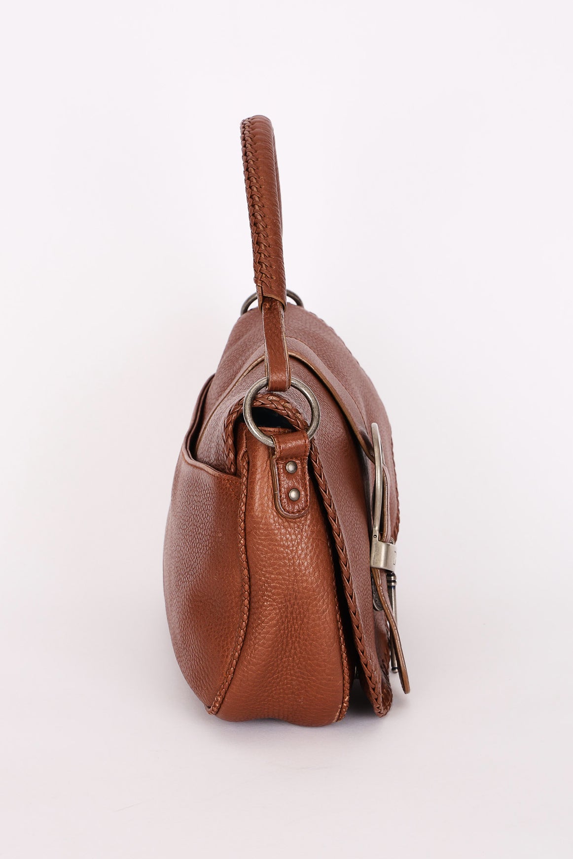 Christian Dior Whipstitch Gaucho Shoulder Bag