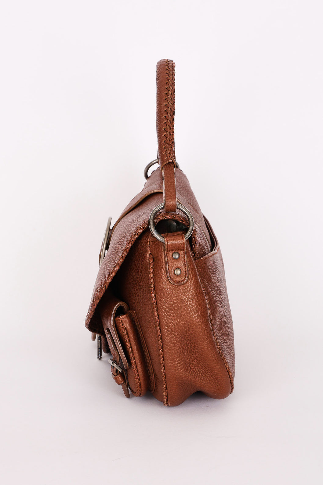 Christian Dior Whipstitch Gaucho Shoulder Bag