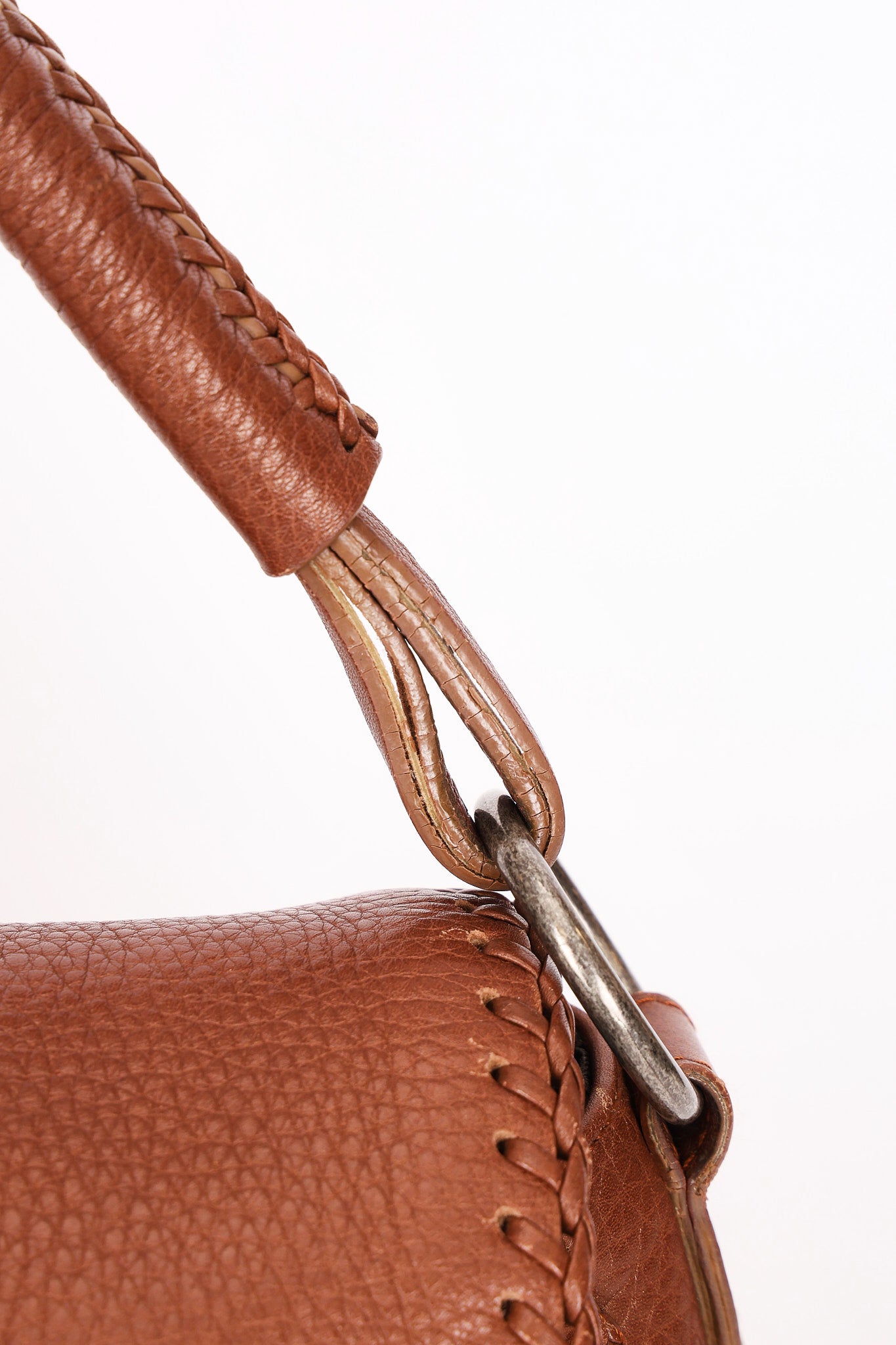 Christian Dior Whipstitch Gaucho Shoulder Bag