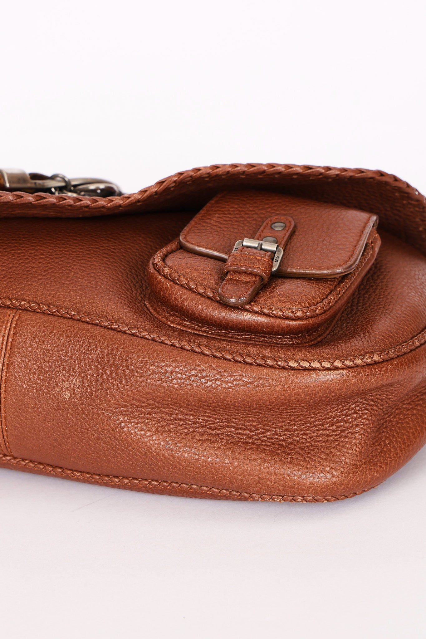Christian Dior Whipstitch Gaucho Shoulder Bag