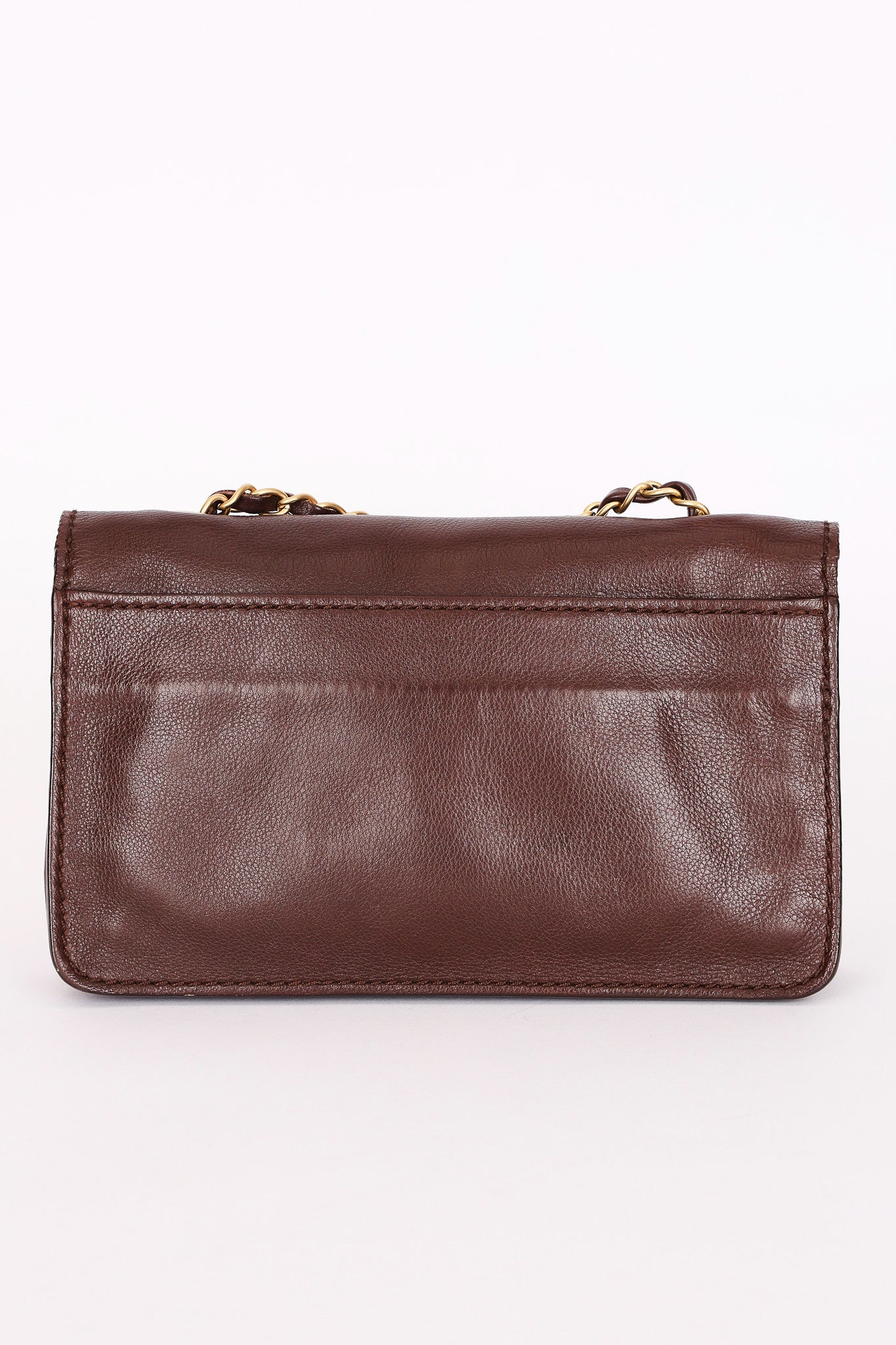Chanel Single Flap Brown Calfskin AGHW
