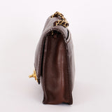 Chanel Single Flap Brown Calfskin AGHW