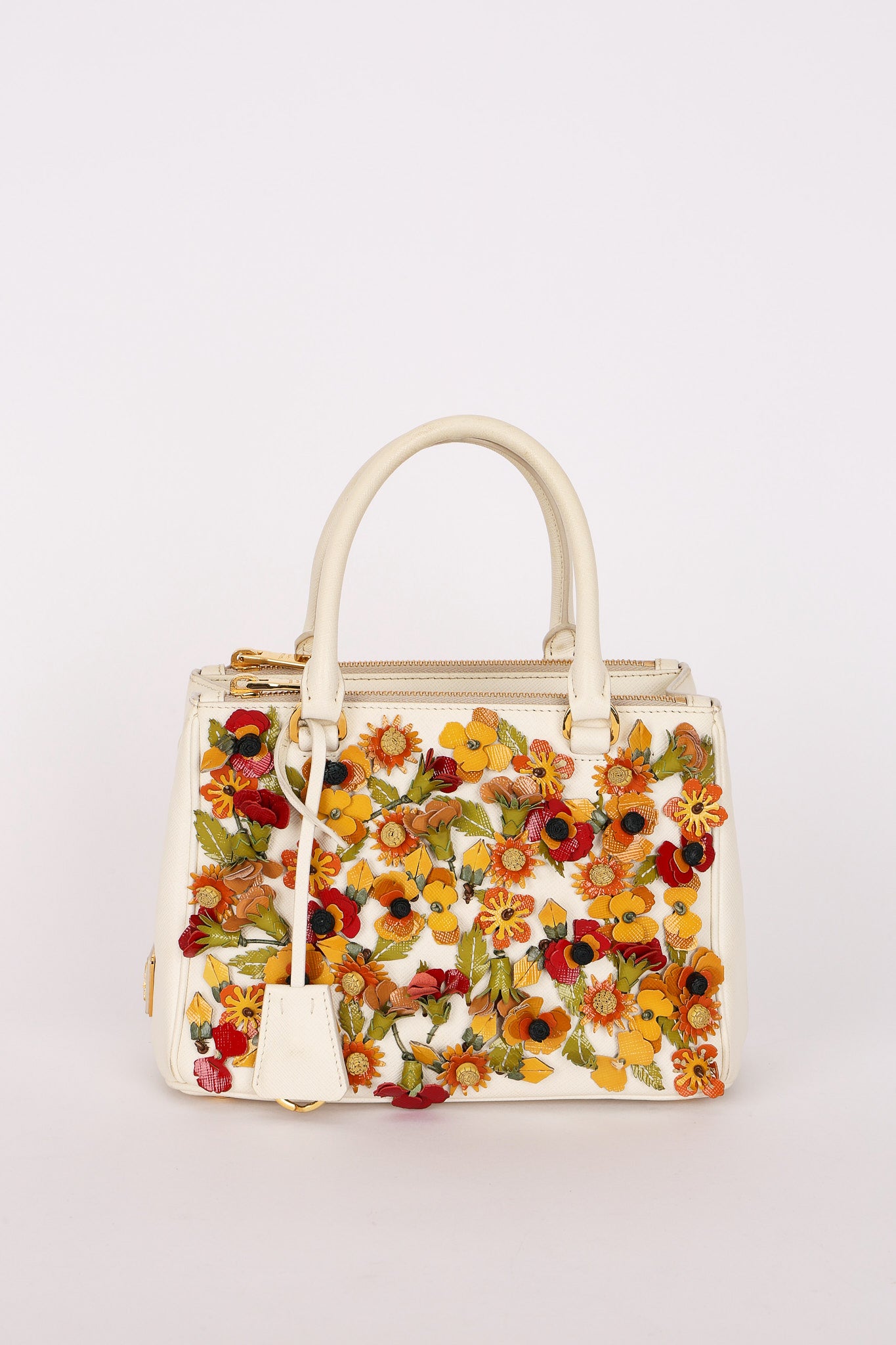 Prada Small Galleria Double Zip Garden Tote