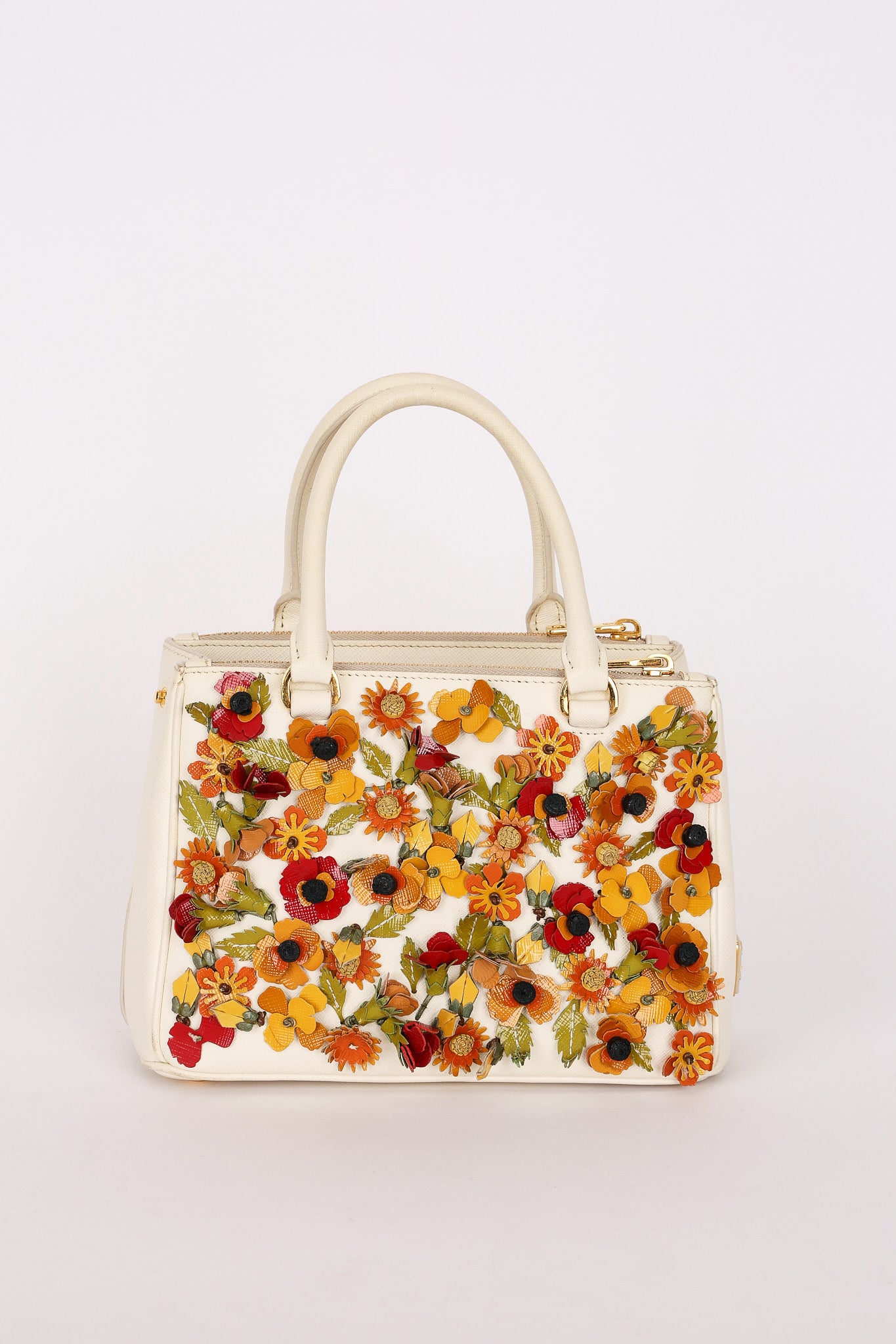 Prada Small Galleria Double Zip Garden Tote