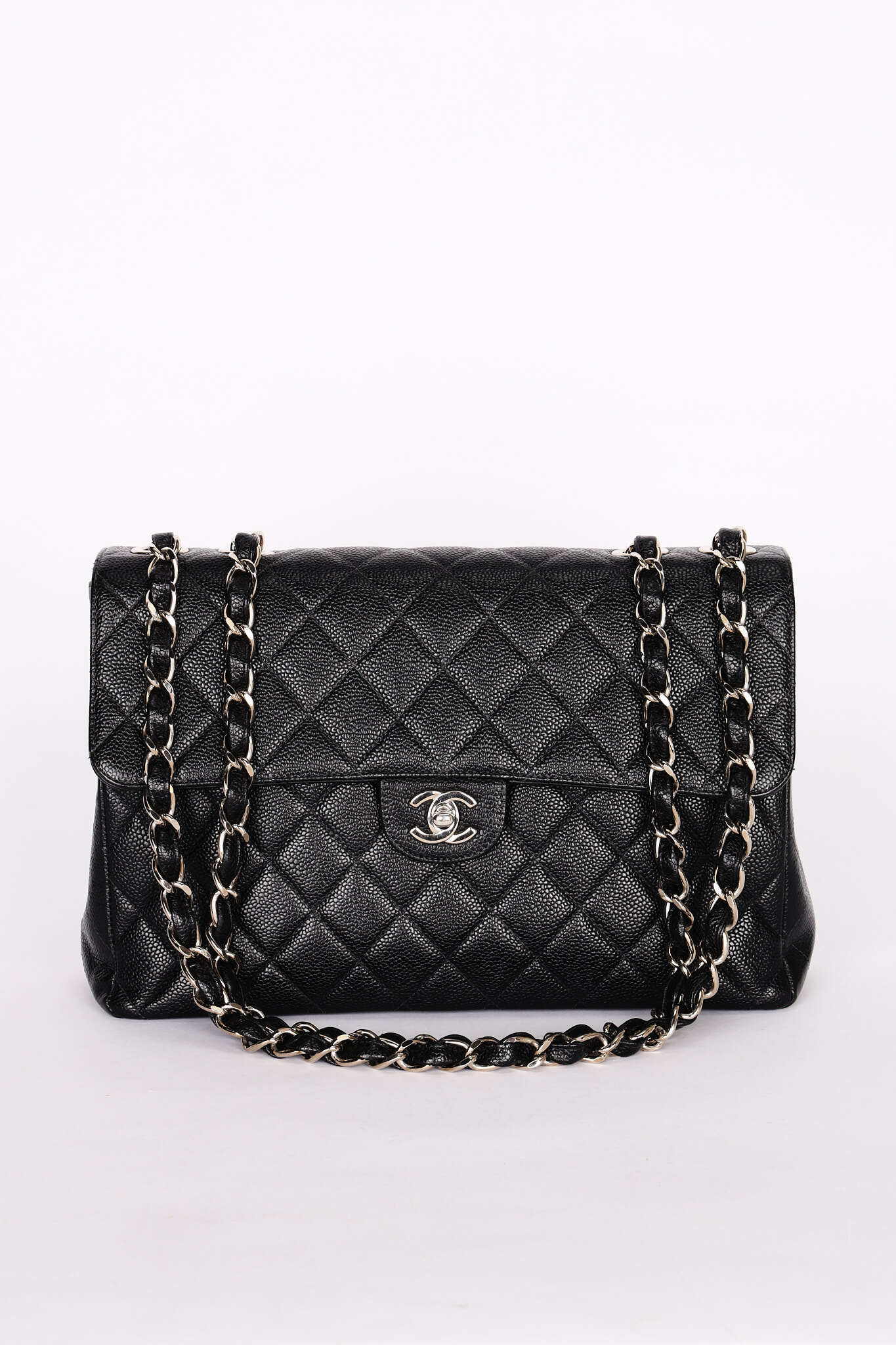 Chanel Jumbo Classic Single Flap Black Caviar SHW