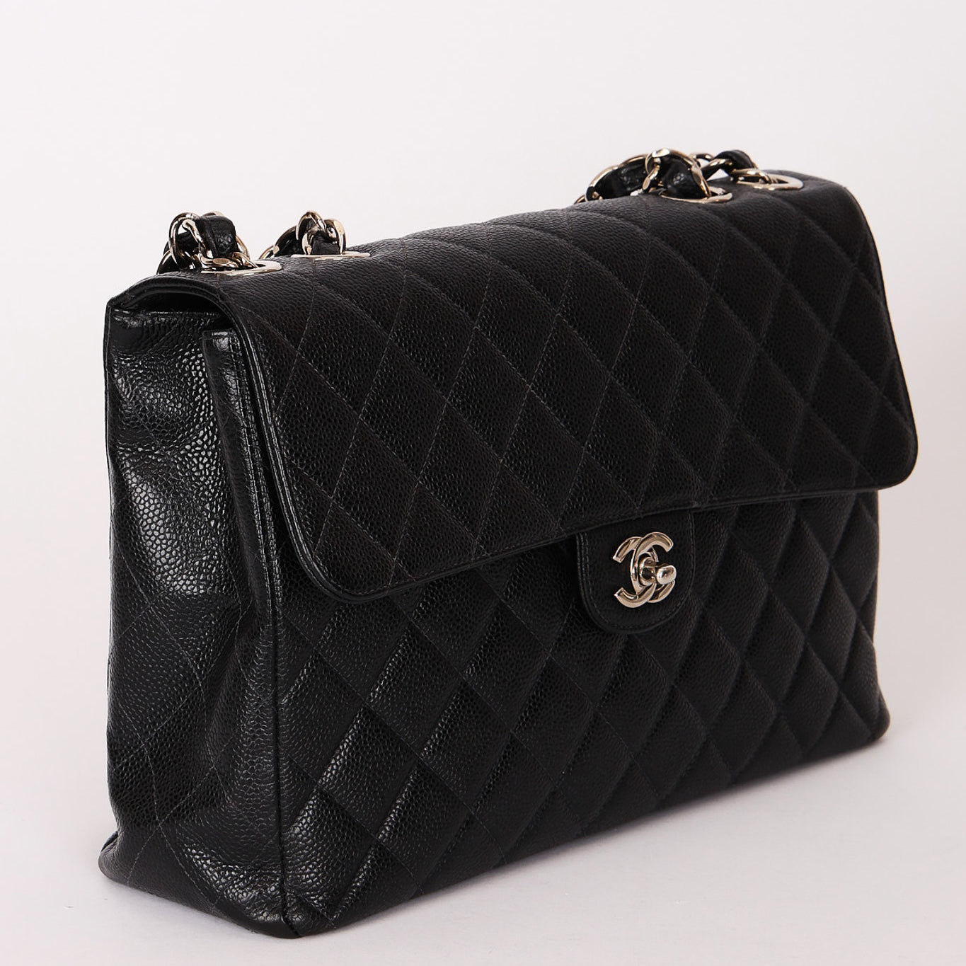 Chanel Jumbo Classic Single Flap Black Caviar SHW