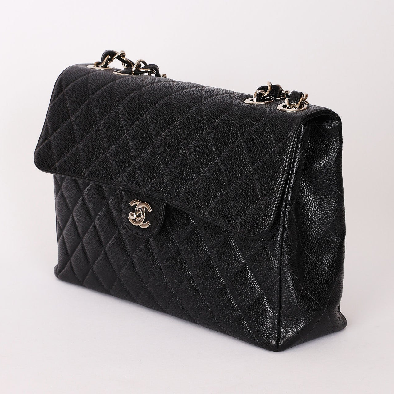 Chanel Jumbo Classic Single Flap Black Caviar SHW
