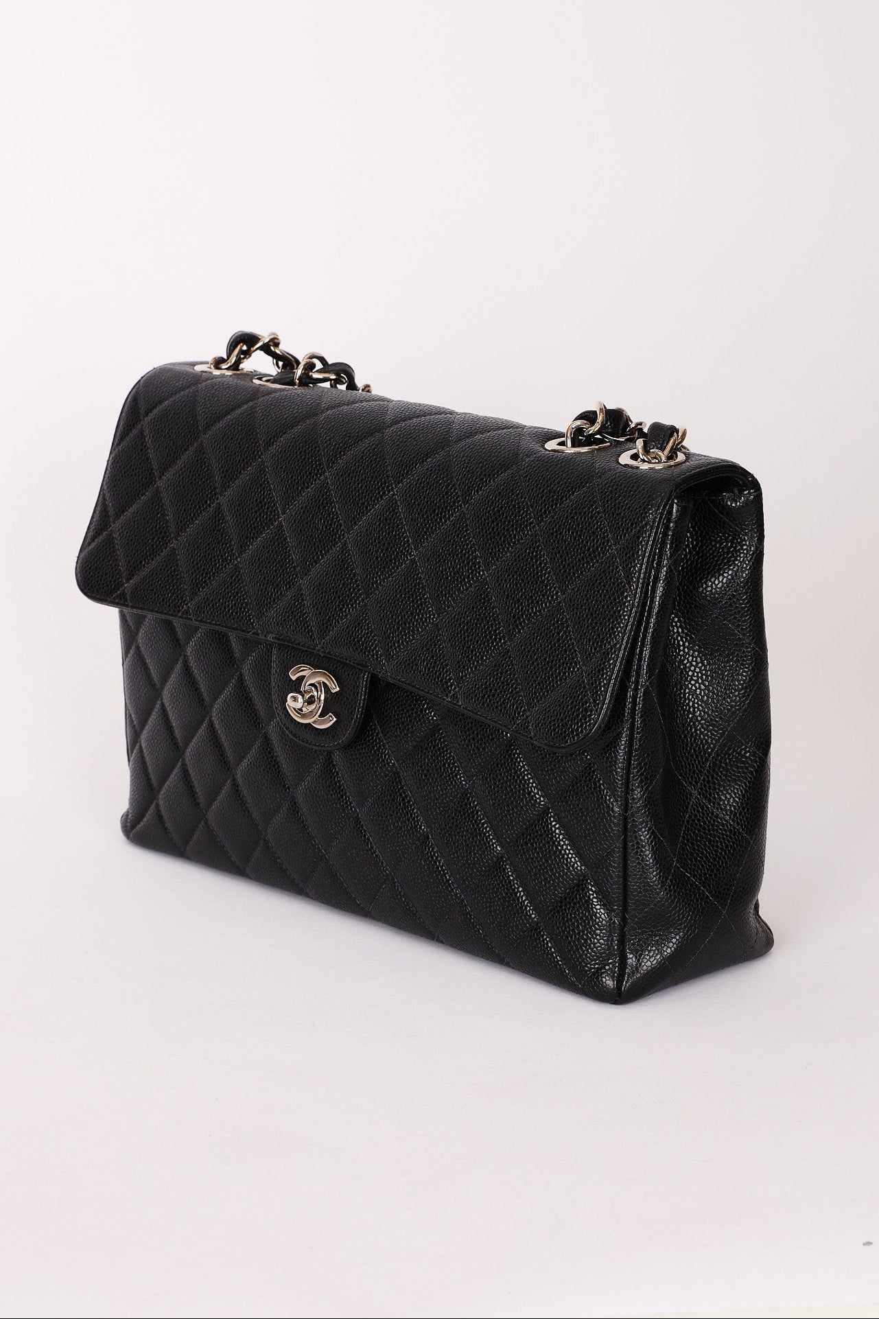 Chanel Jumbo Classic Single Flap Black Caviar SHW