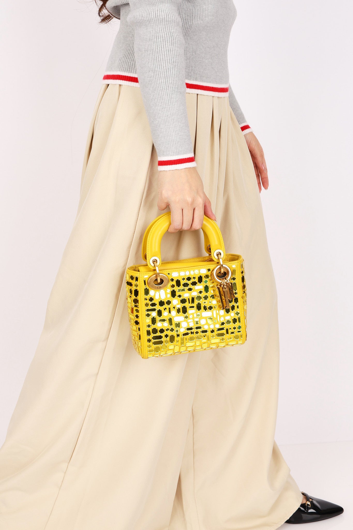 Christian Dior Mosaic of Mirrors Mini Lady Yellow