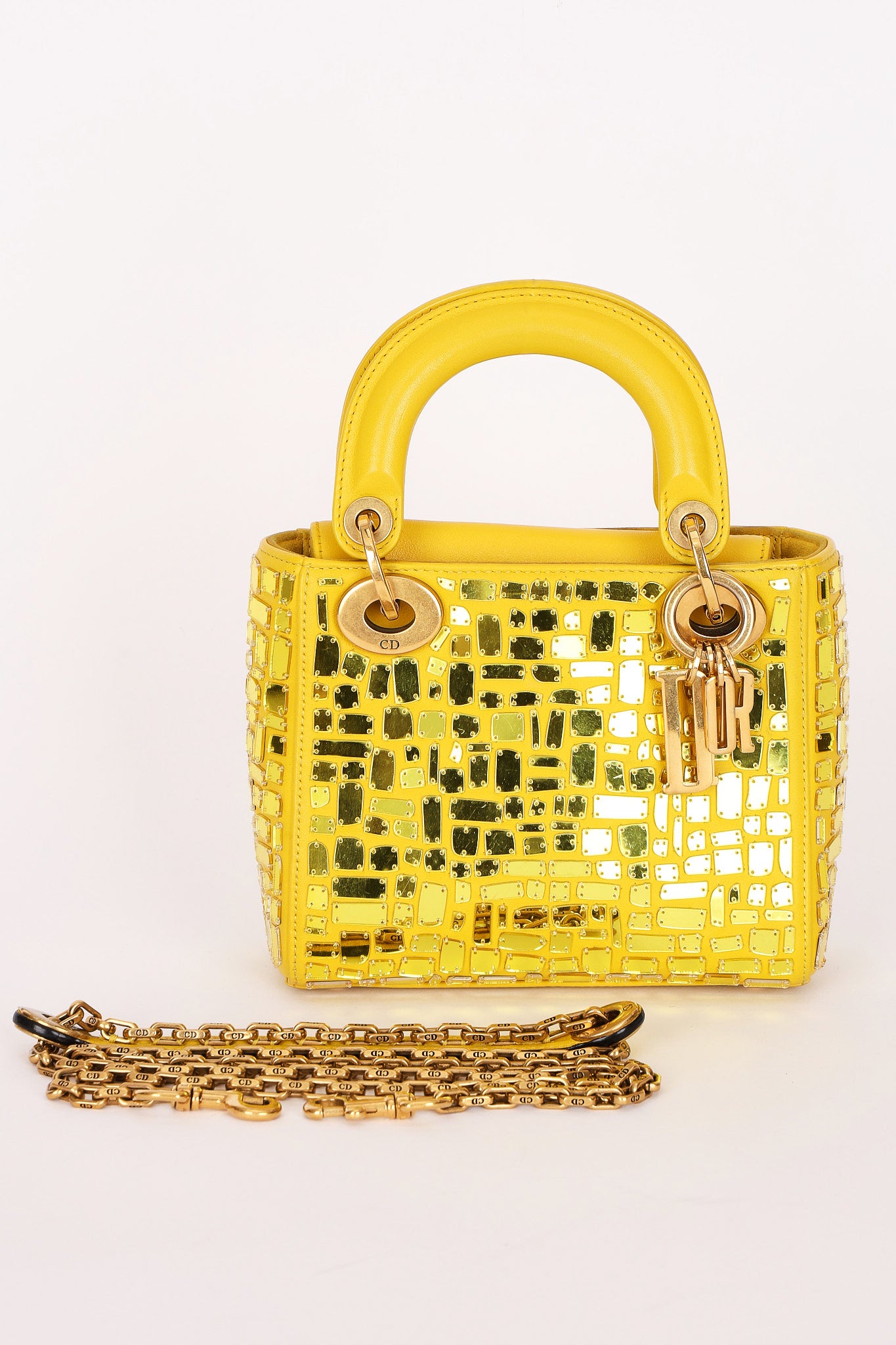 Christian Dior Mosaic of Mirrors Mini Lady Yellow