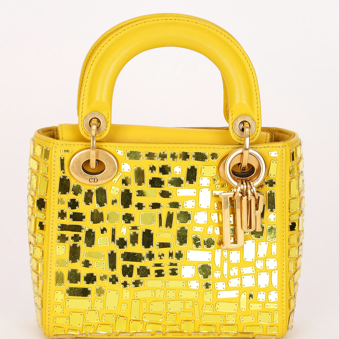 Christian Dior Mosaic of Mirrors Mini Lady Yellow