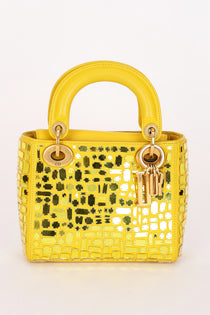 Christian Dior Mosaic of Mirrors Mini Lady Yellow