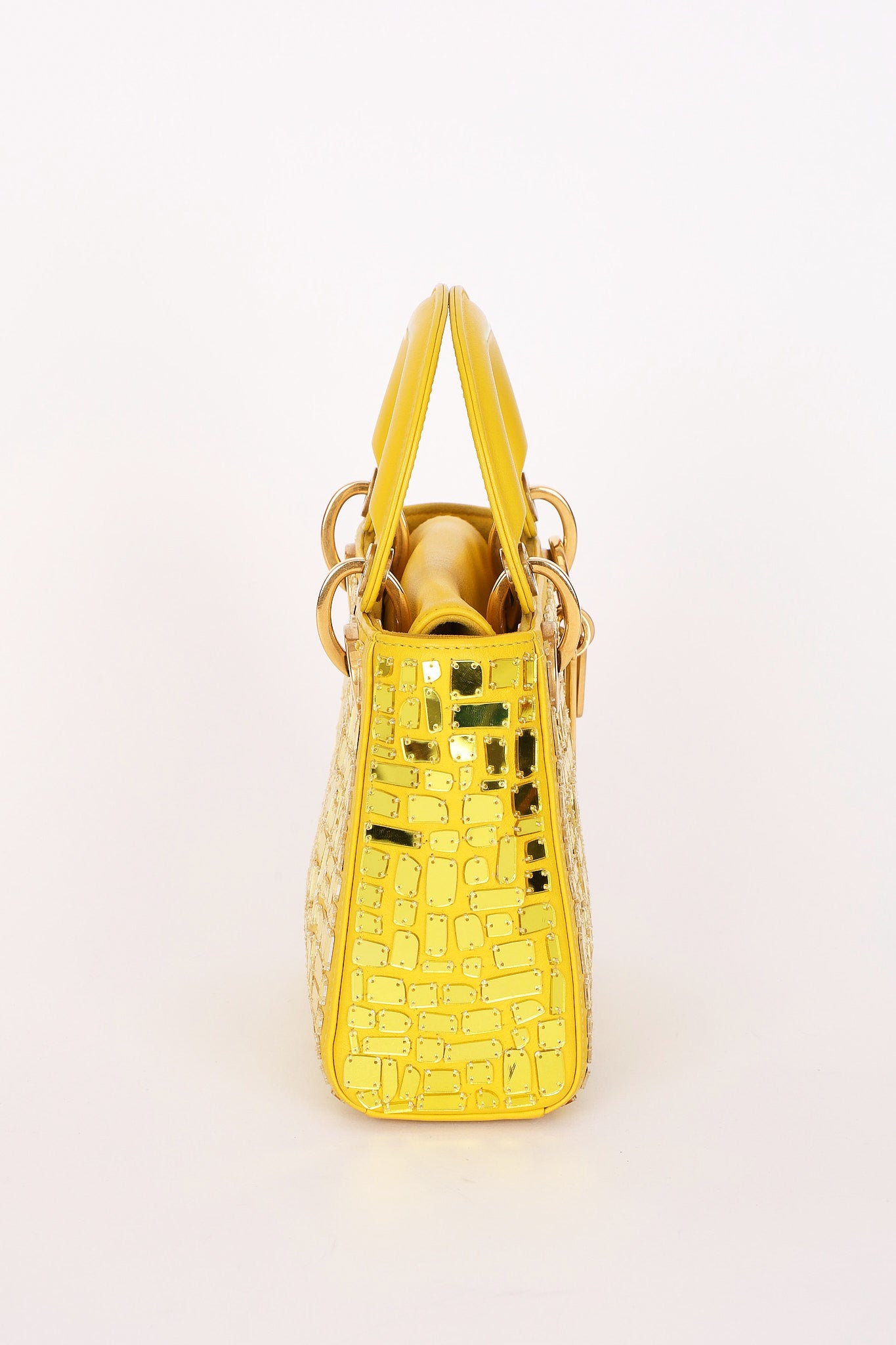 Christian Dior Mosaic of Mirrors Mini Lady Yellow