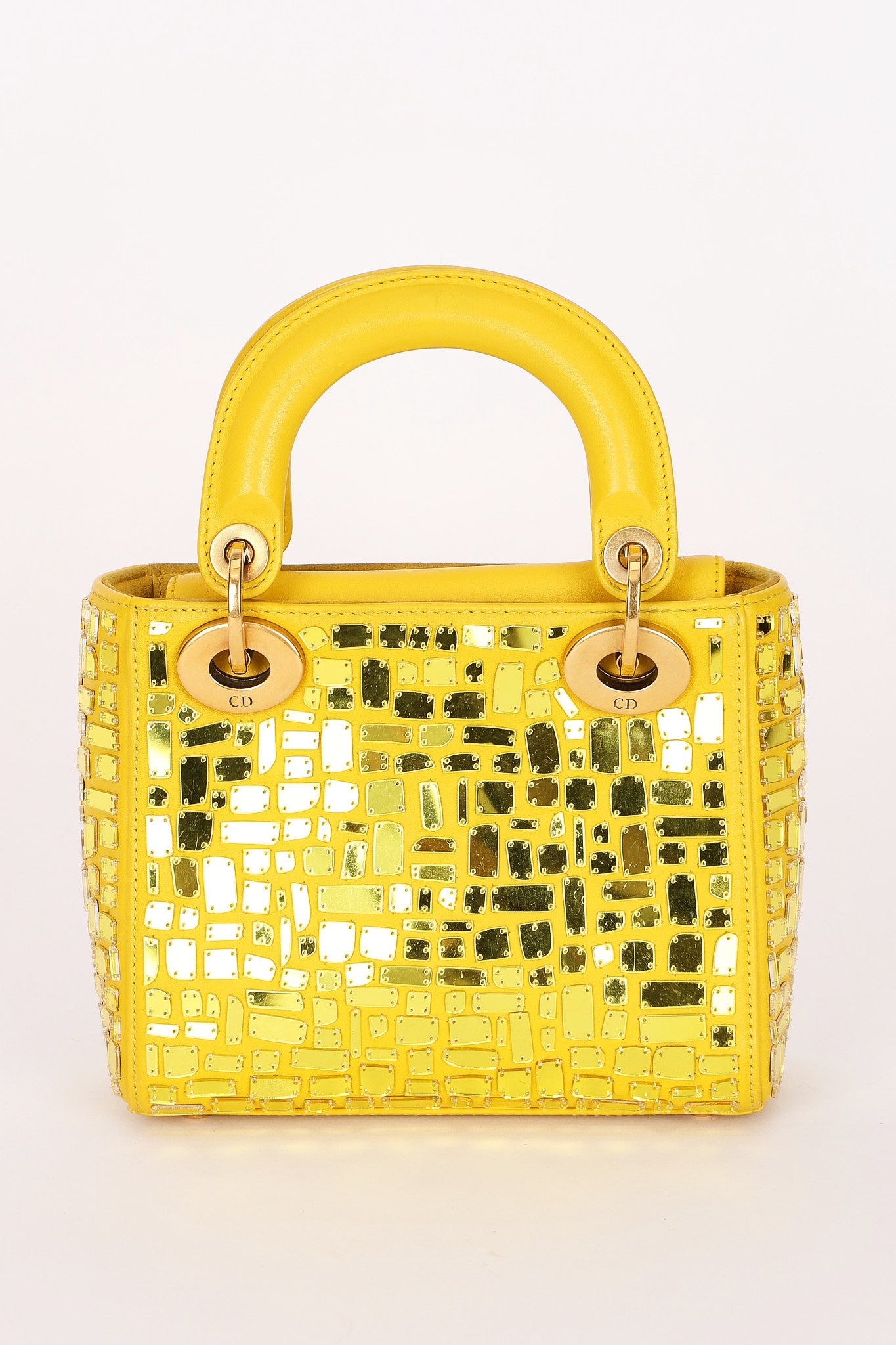 Christian Dior Mosaic of Mirrors Mini Lady Yellow