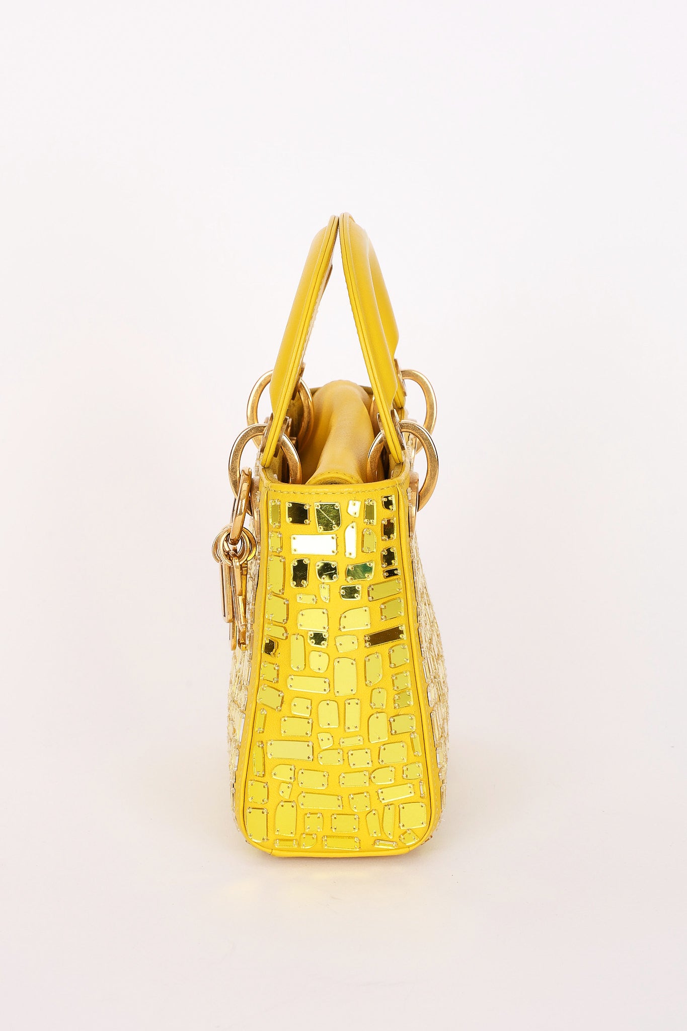 Christian Dior Mosaic of Mirrors Mini Lady Yellow