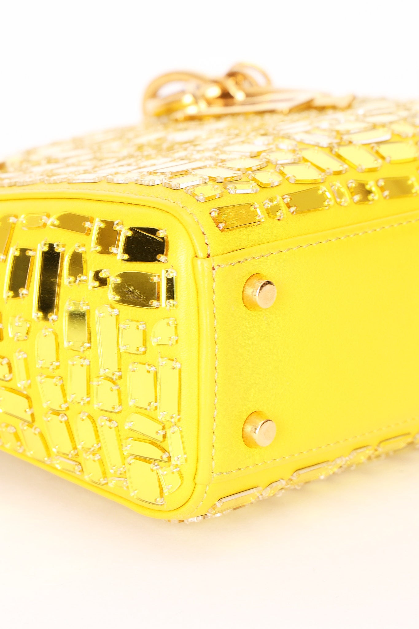 Christian Dior Mosaic of Mirrors Mini Lady Yellow