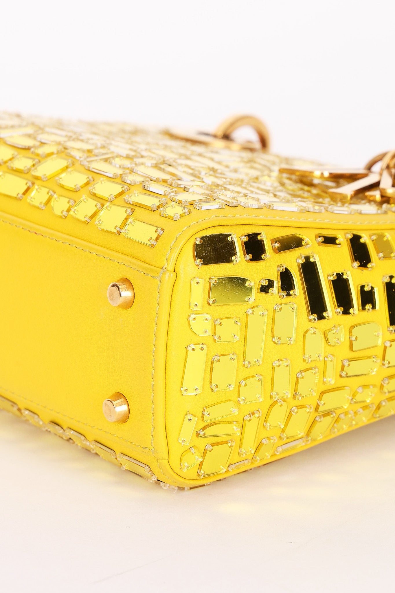 Christian Dior Mosaic of Mirrors Mini Lady Yellow