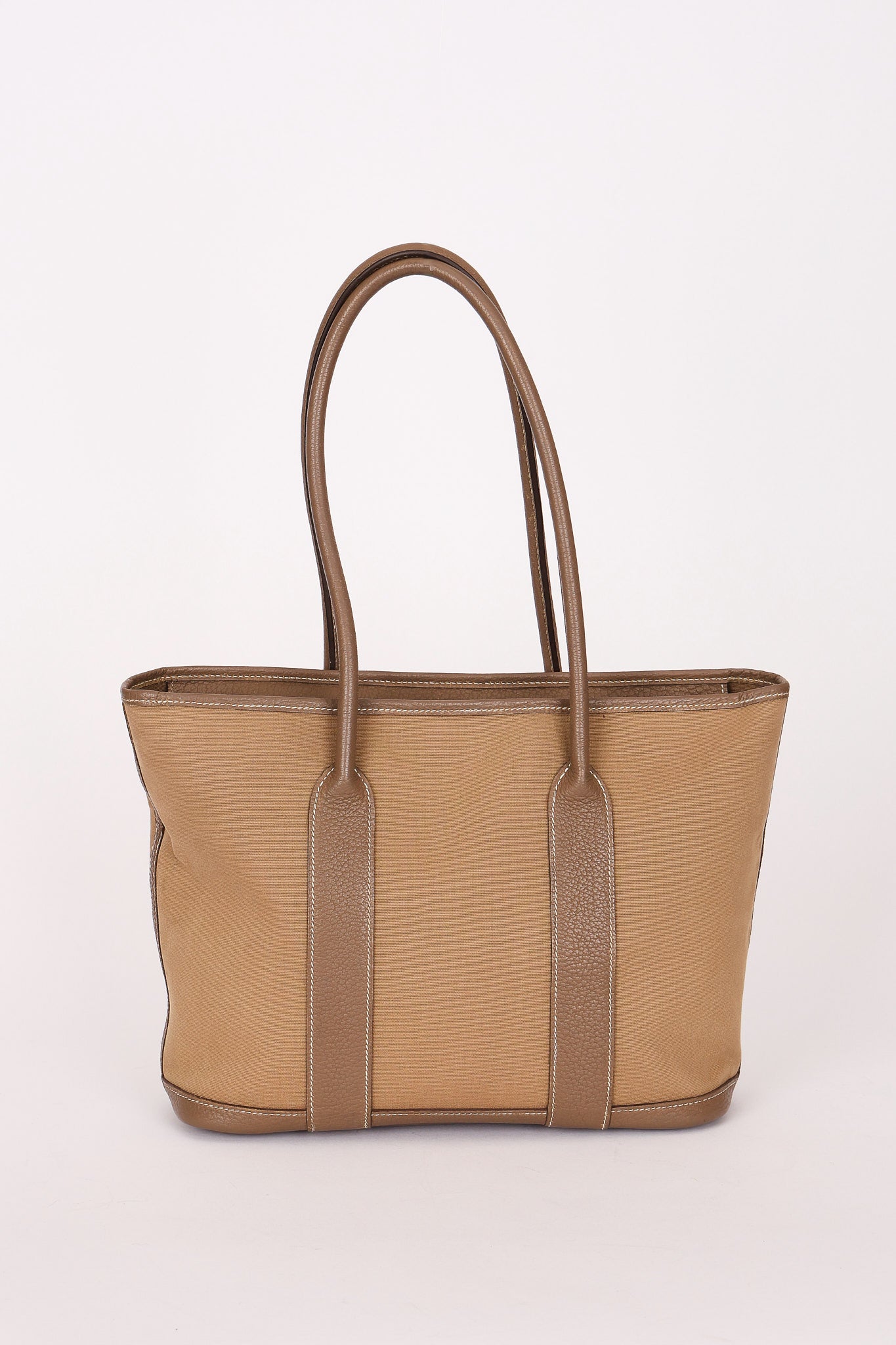 Hermès Zipped Garden Party Tote Etoupe Toile & Negonda PHW 2009