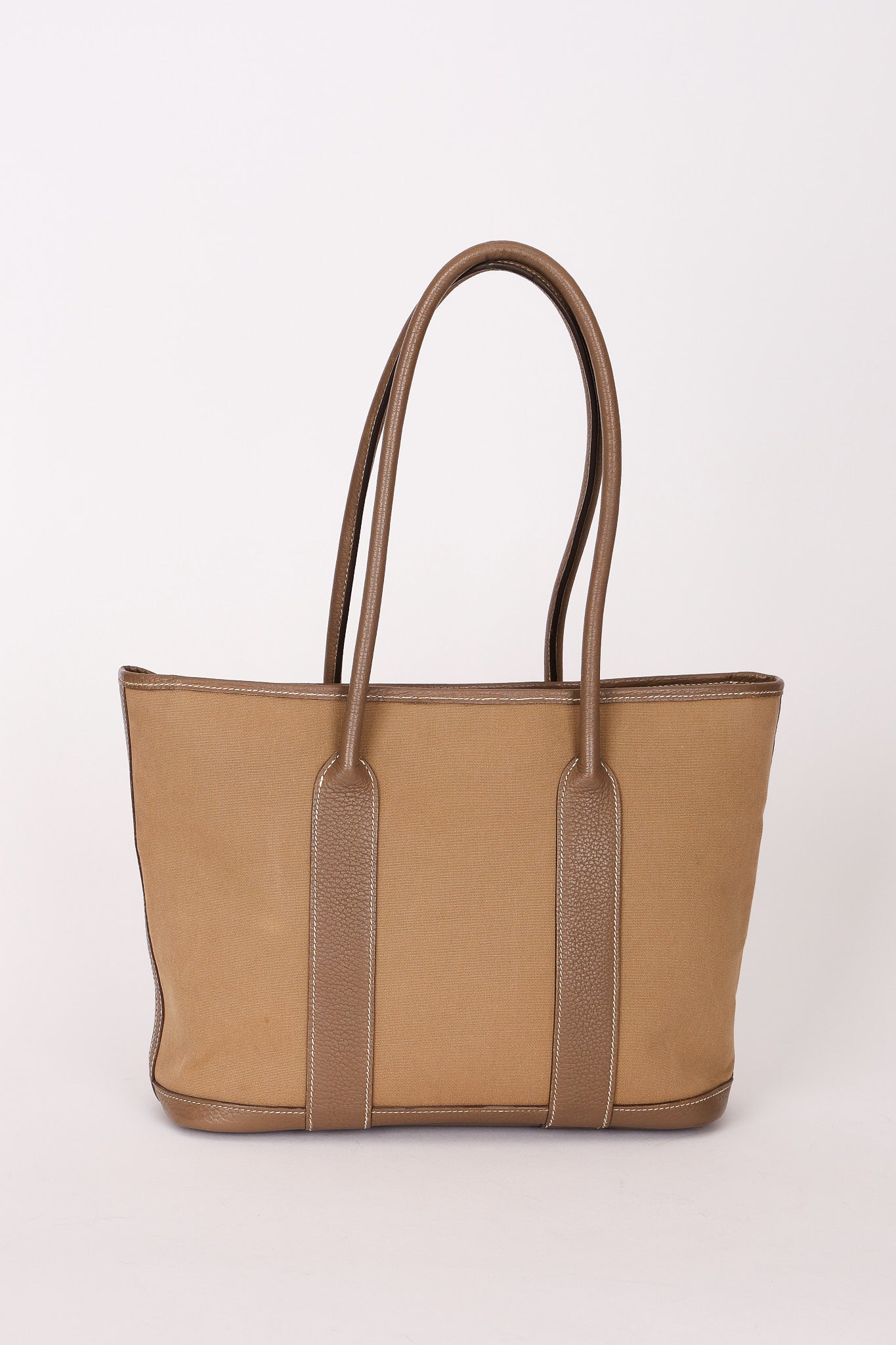 Hermès Zipped Garden Party Tote Etoupe Toile & Negonda PHW 2009