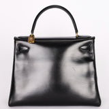 Hermès Kelly 28 Noir Box Retourne 1987 GHW