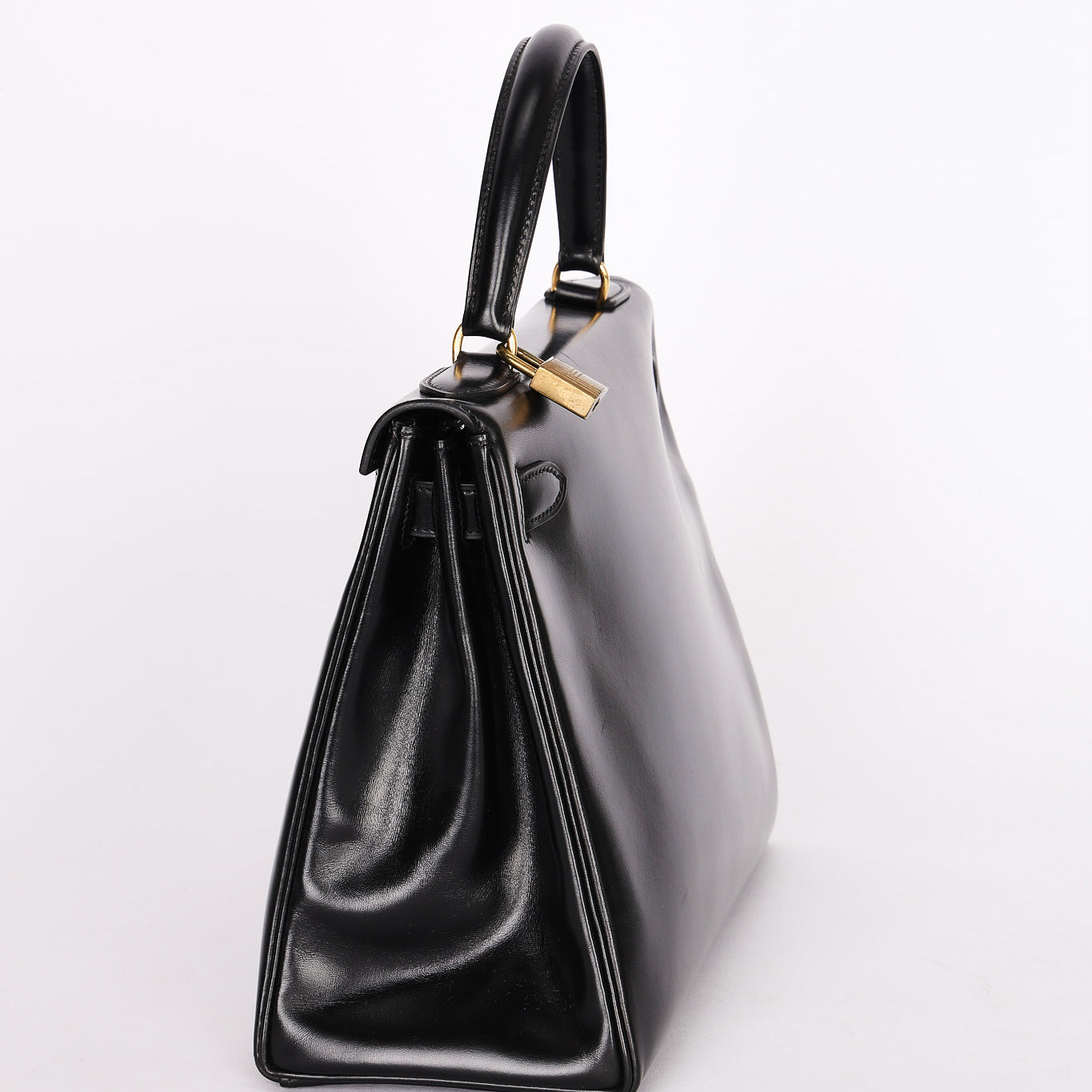 Hermès Kelly 28 Noir Box Retourne 1987 GHW