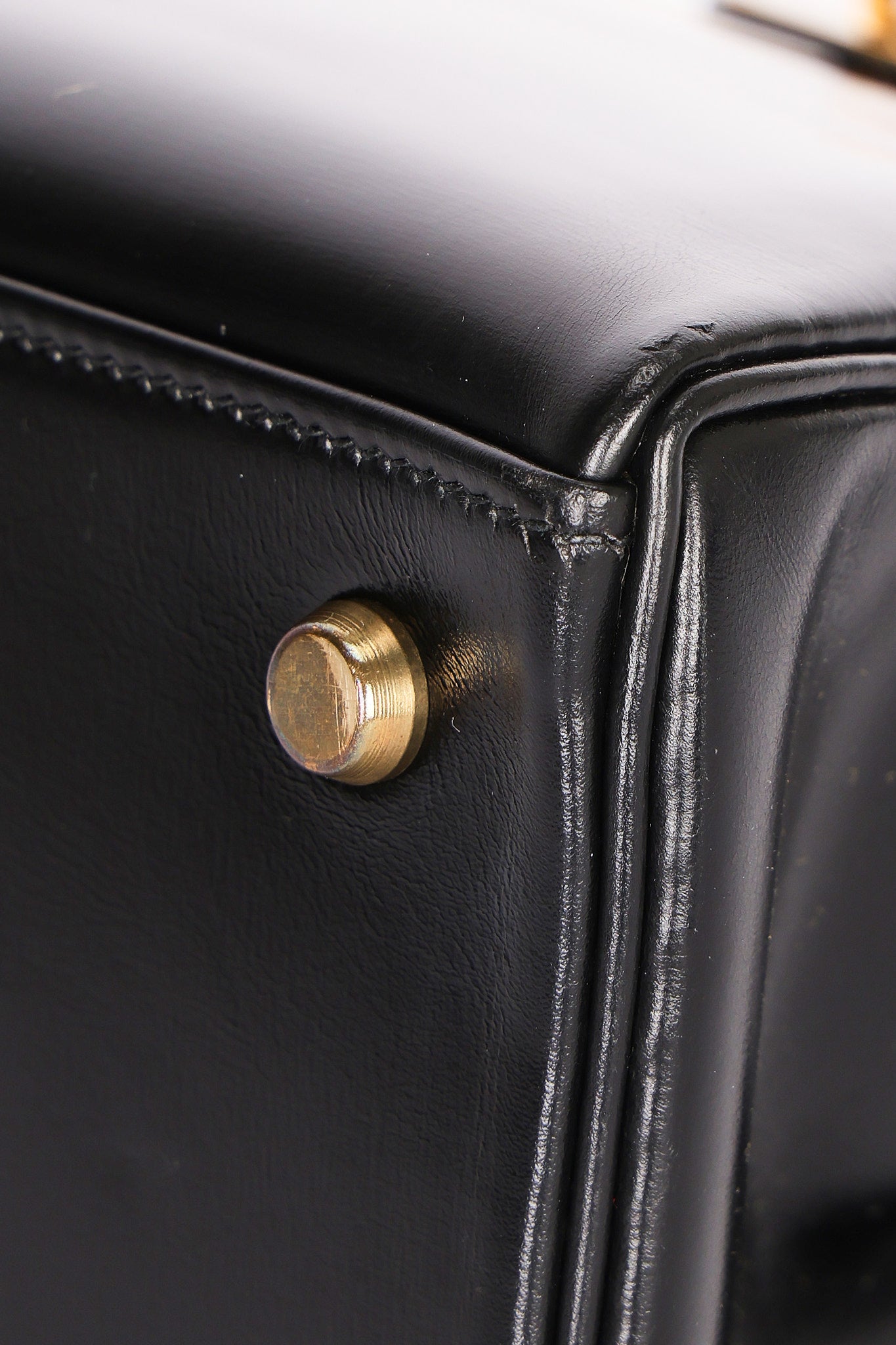 Hermès Kelly 28 Noir Box Retourne 1987 GHW