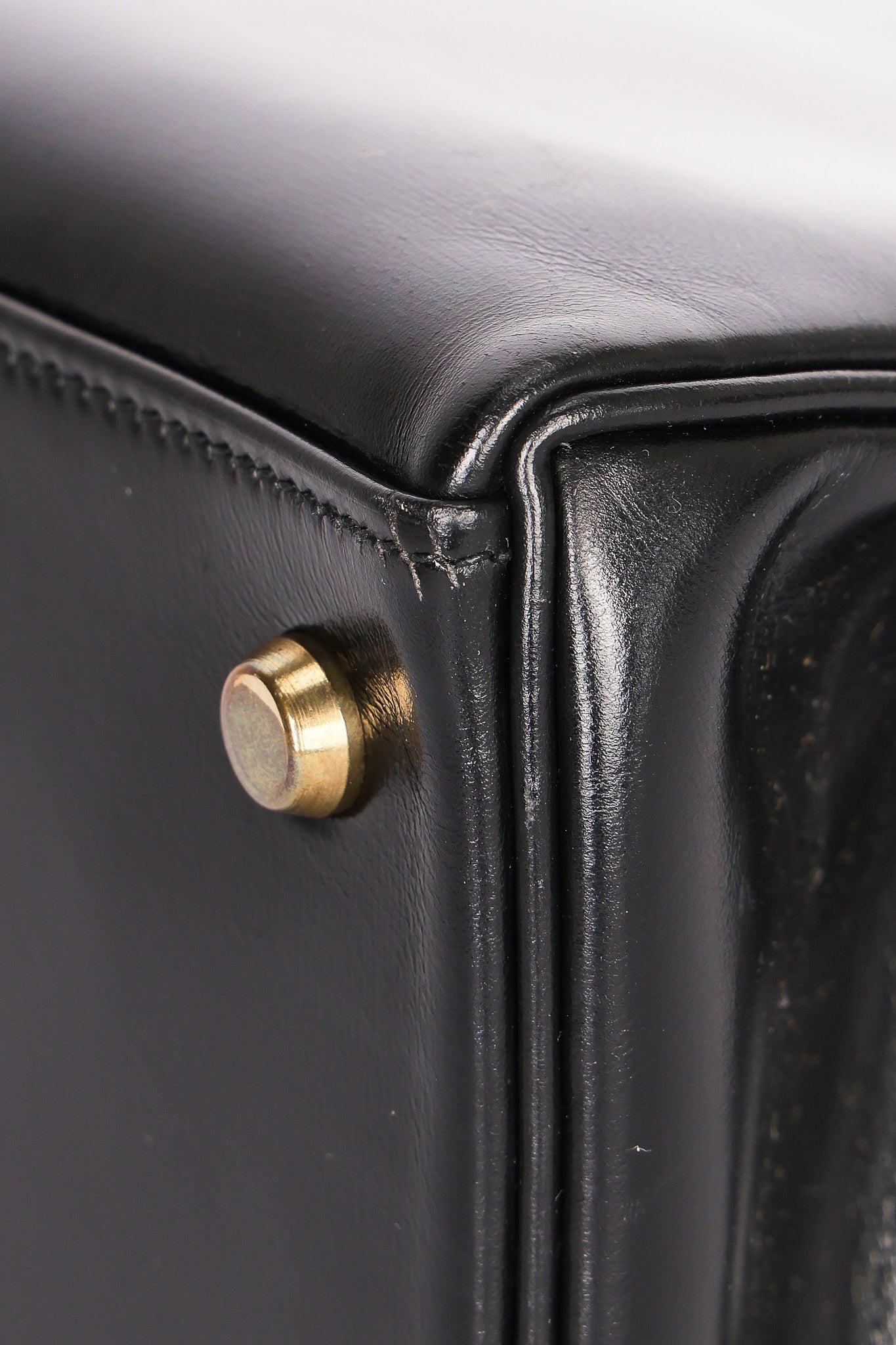 Hermès Kelly 28 Noir Box Retourne 1987 GHW