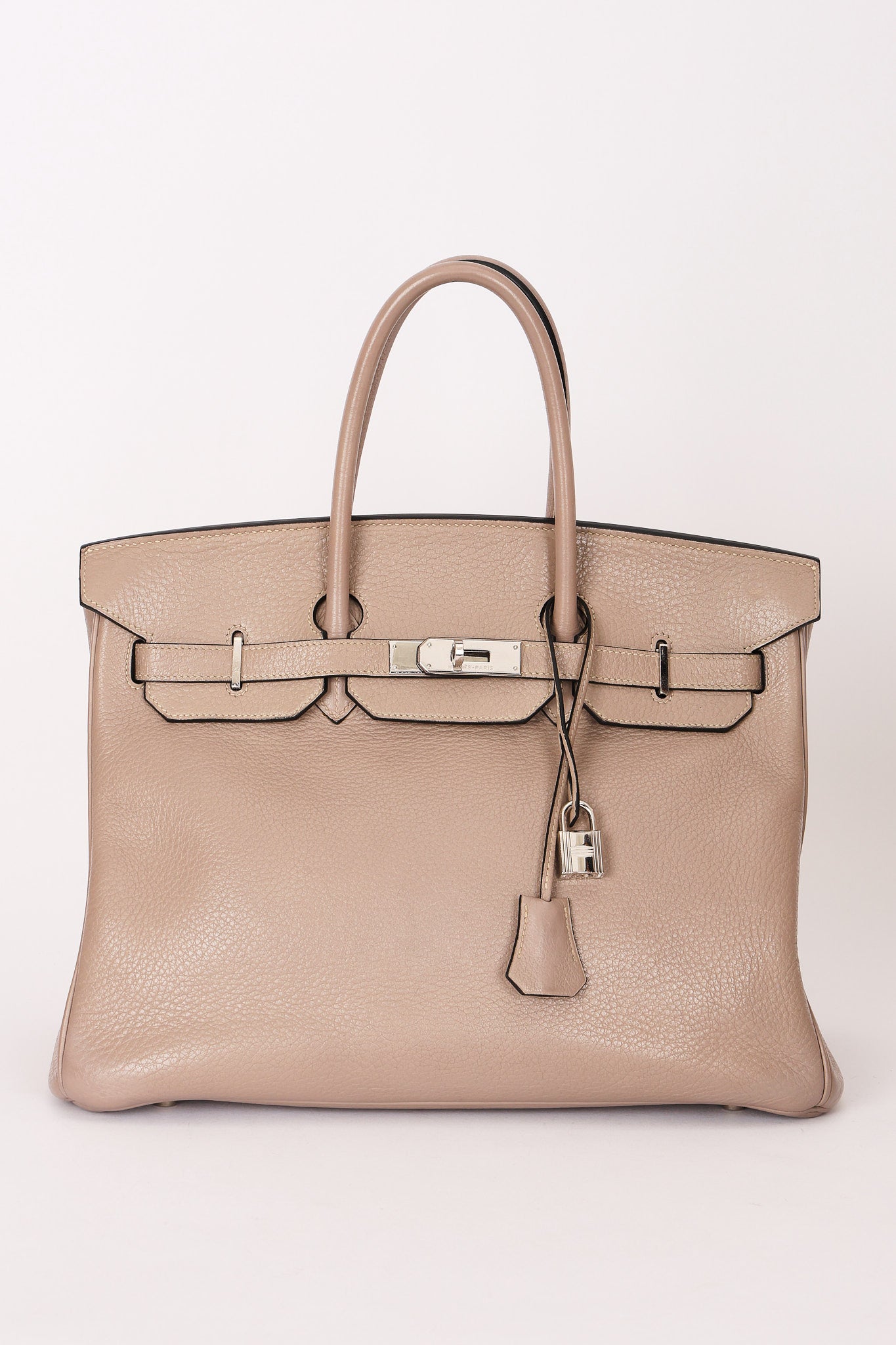 Hermès Birkin 35 Gris Tourterelle Clemence 2001 PHW