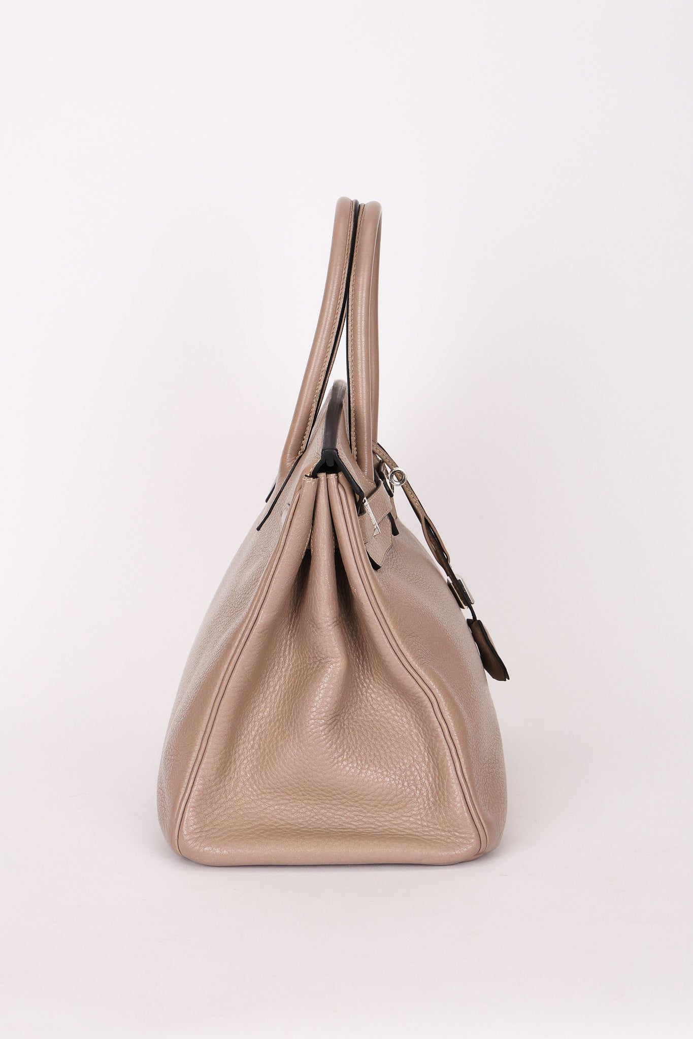 Hermès Birkin 35 Gris Tourterelle Clemence 2001 PHW
