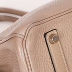 Hermès Birkin 35 Gris Tourterelle Clemence 2001 PHW