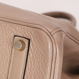 Hermès Birkin 35 Gris Tourterelle Clemence 2001 PHW