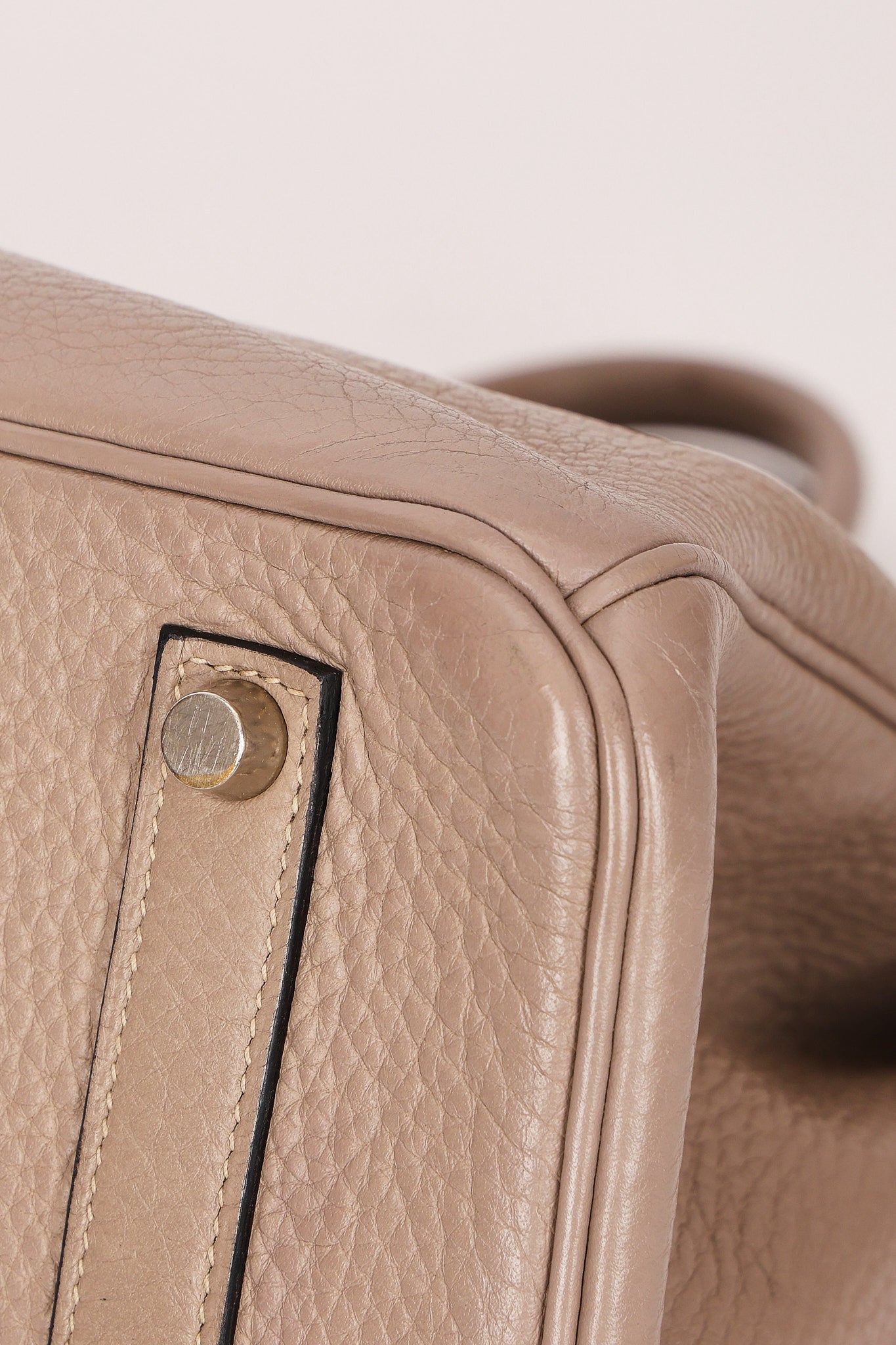 Hermès Birkin 35 Gris Tourterelle Clemence 2001 PHW