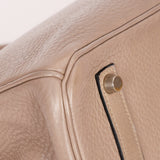 Hermès Birkin 35 Gris Tourterelle Clemence 2001 PHW