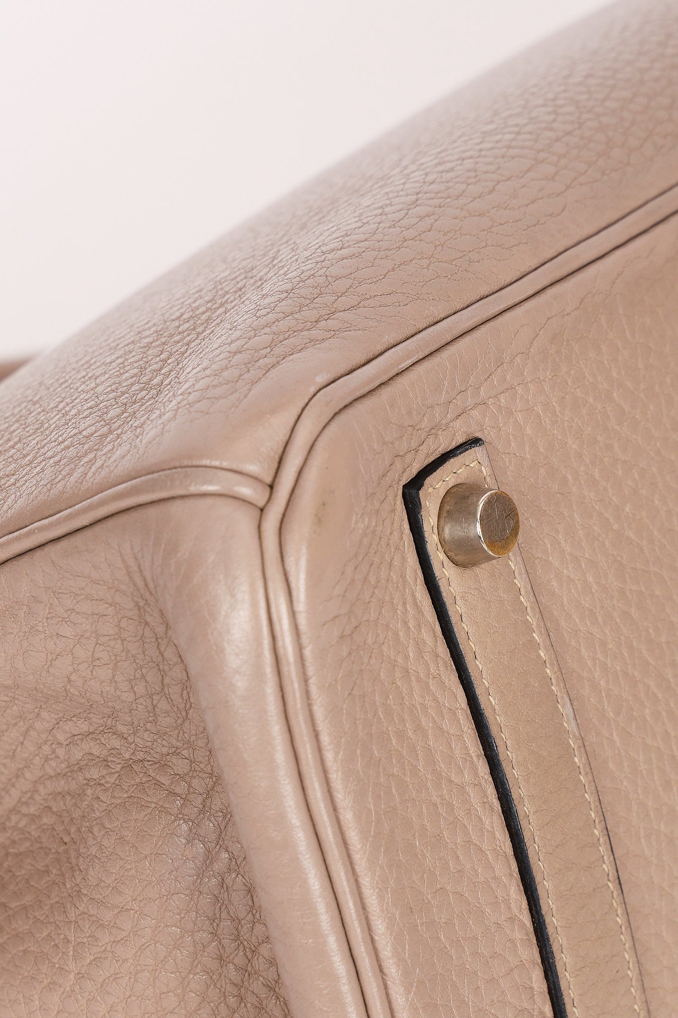 Hermès Birkin 35 Gris Tourterelle Clemence 2001 PHW