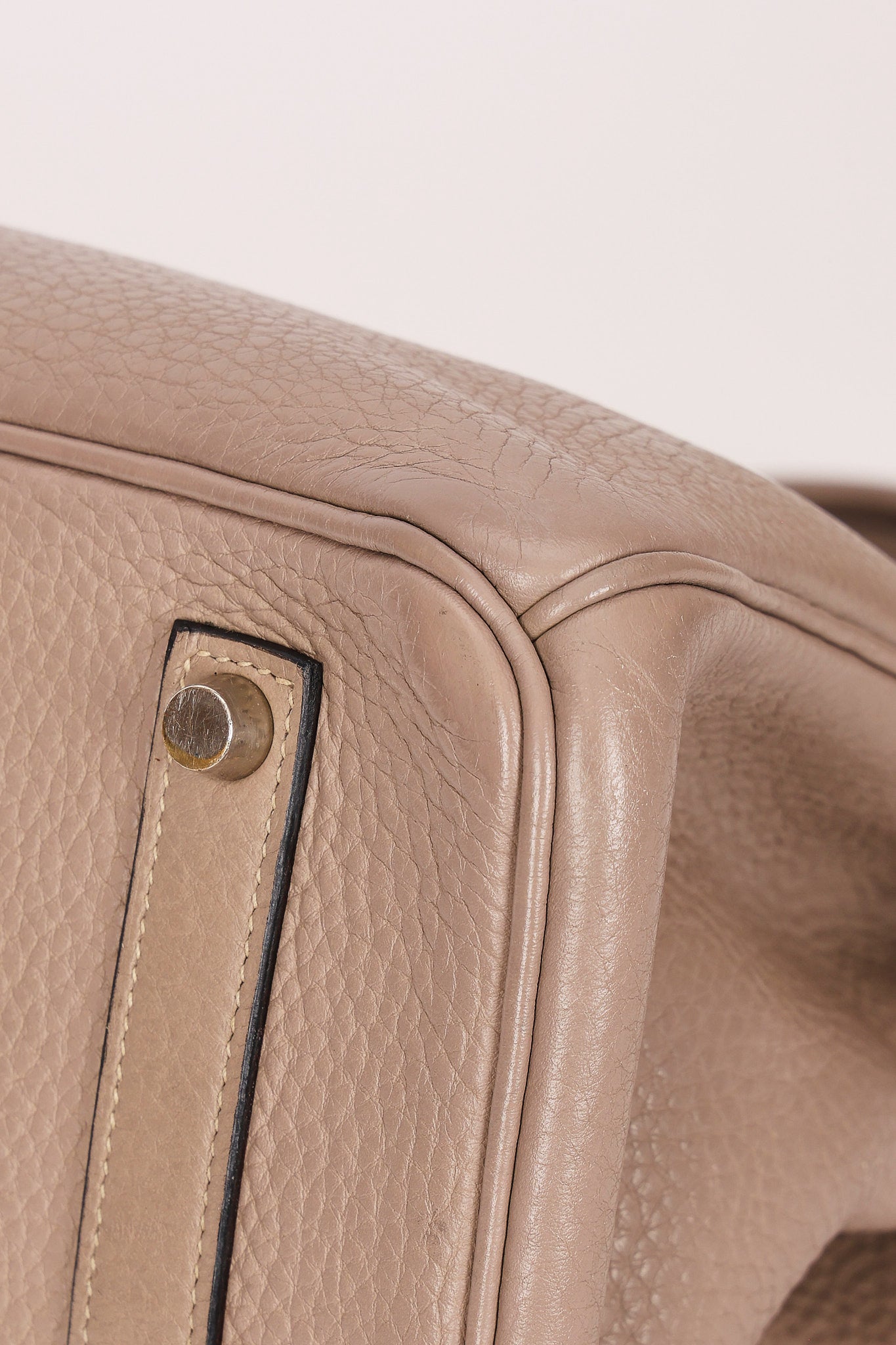 Hermès Birkin 35 Gris Tourterelle Clemence 2001 PHW