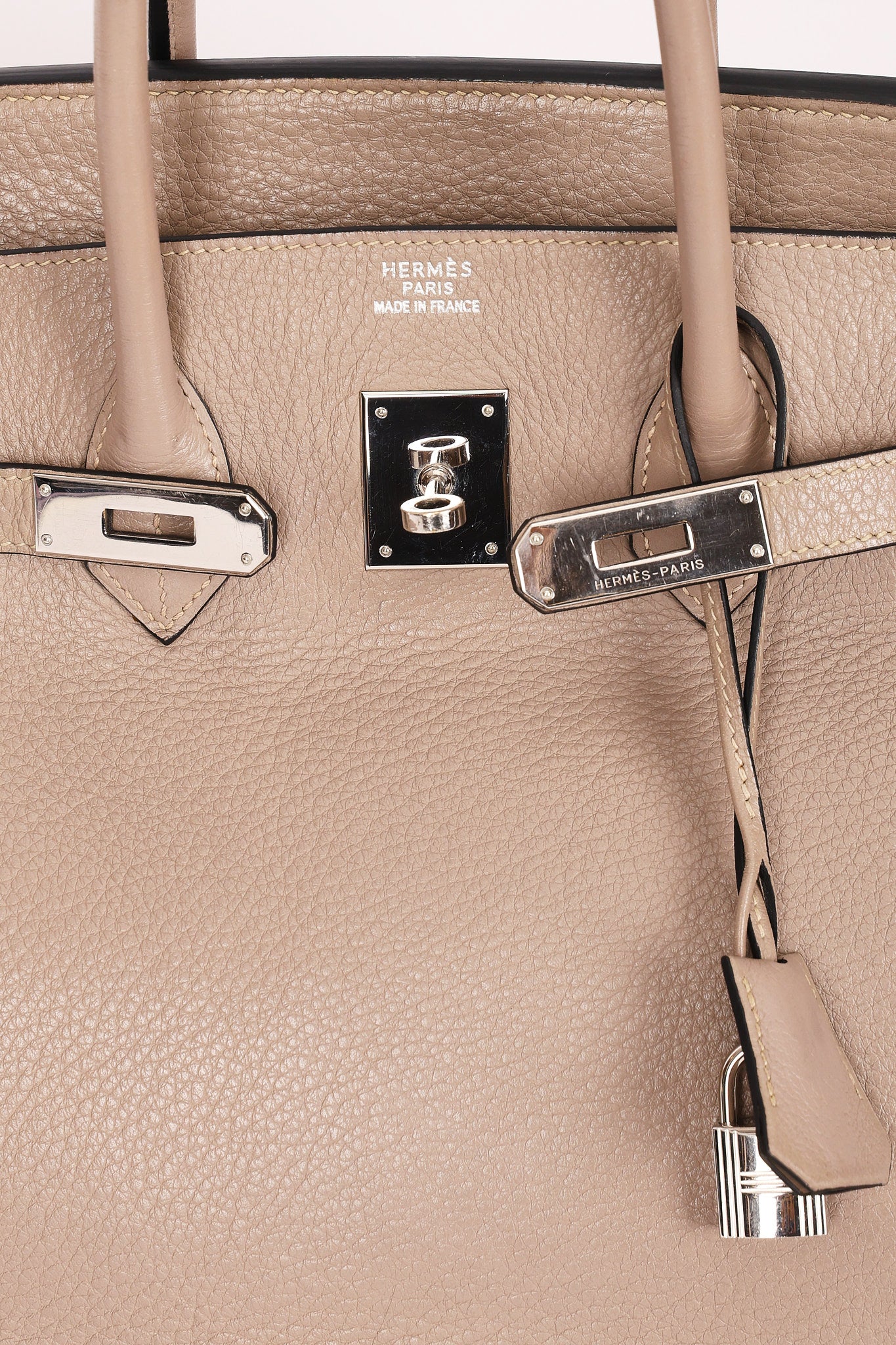 Hermès Birkin 35 Gris Tourterelle Clemence 2001 PHW