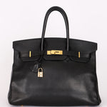 Hermès Birkin 35 Noir Clemence 2002 GHW
