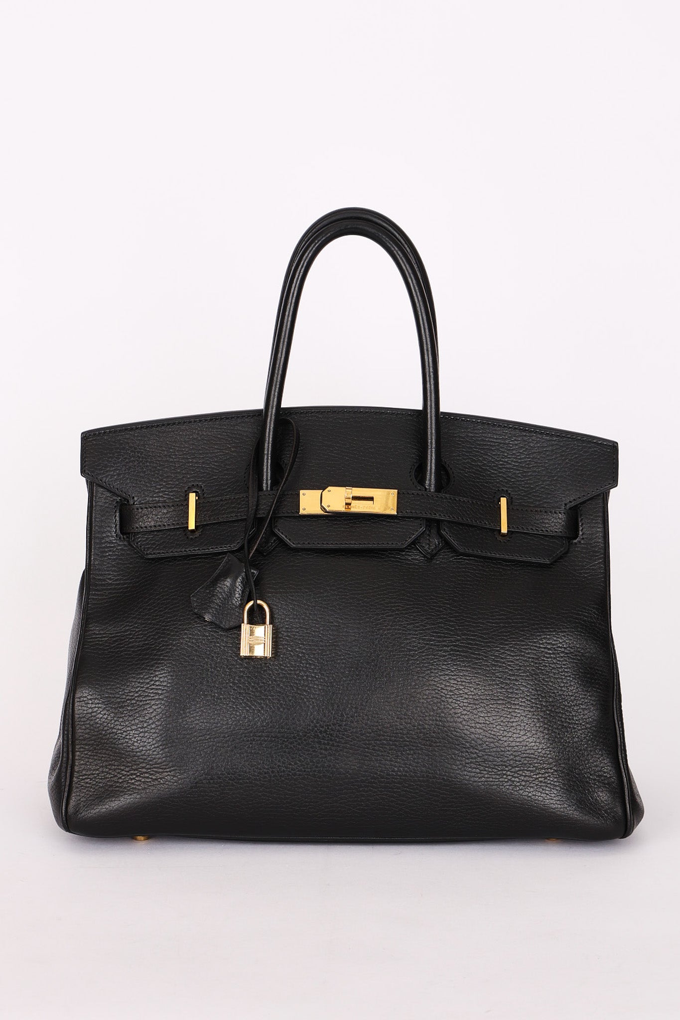 Hermès Birkin 35 Noir Clemence 2002 GHW
