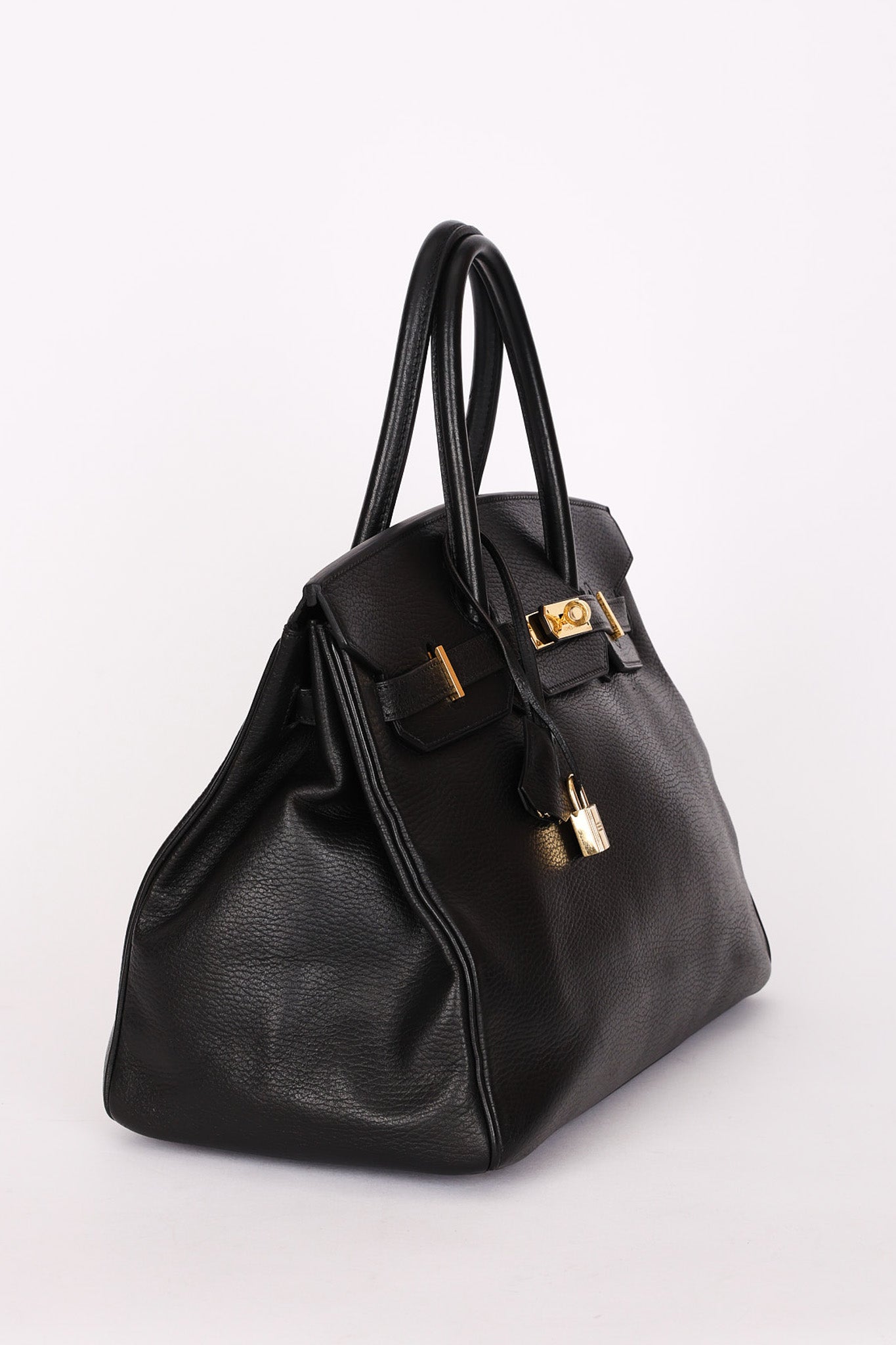 Hermès Birkin 35 Noir Clemence 2002 GHW